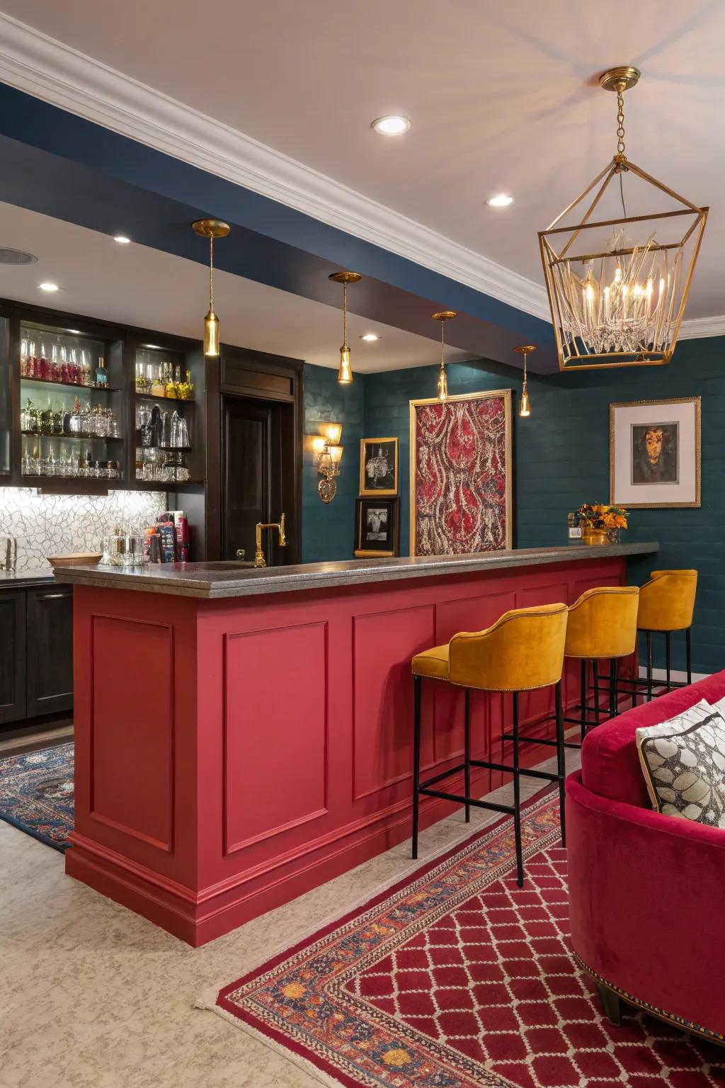 Use striking color choices to give your space energy.