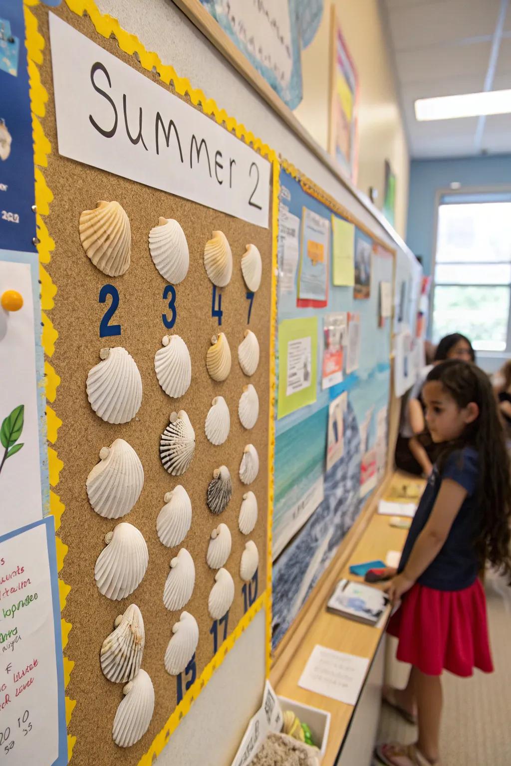 A seaside shell countdown bringing the coastline to education.