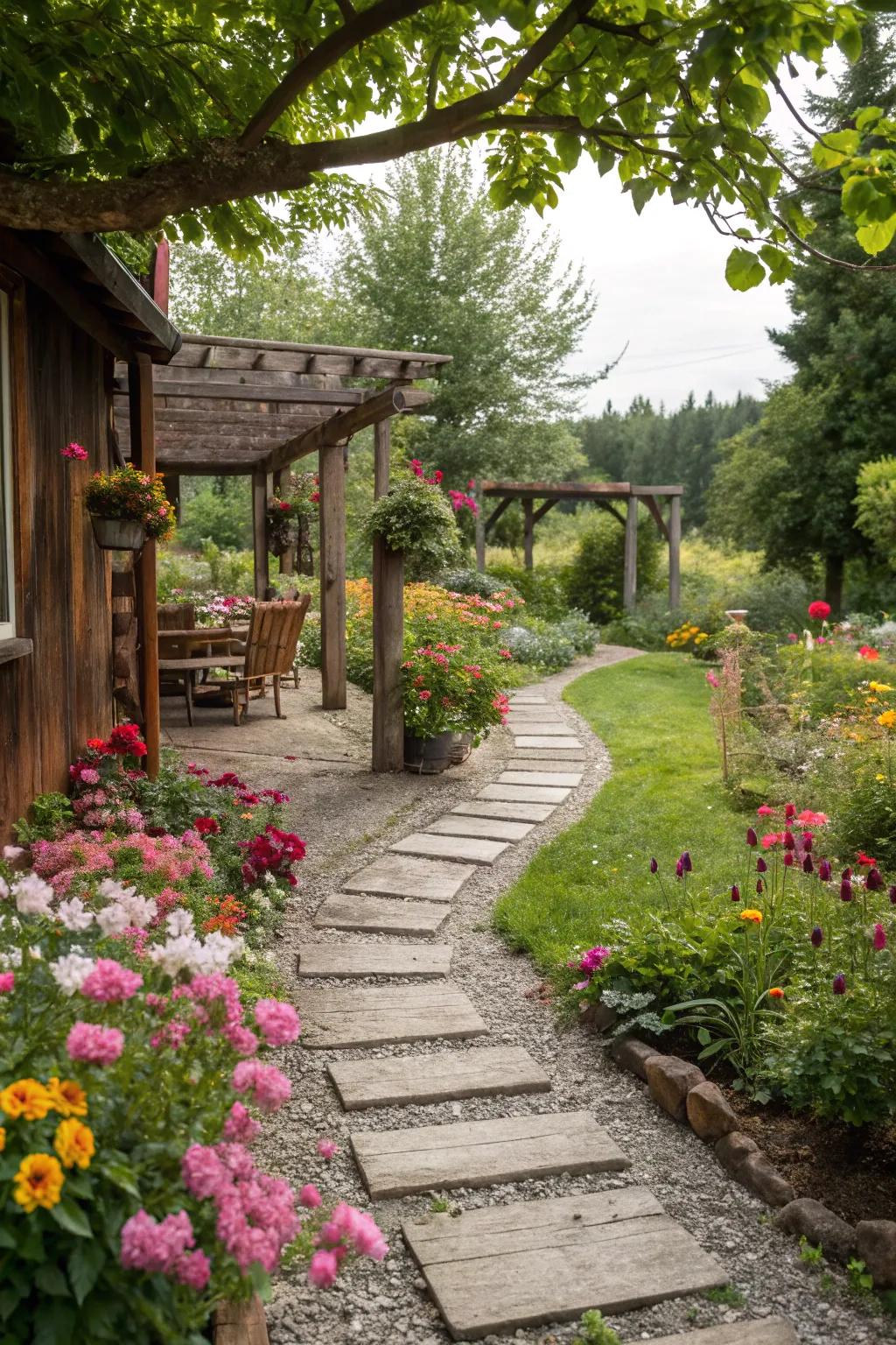 A stone route invites exploration and discovery.