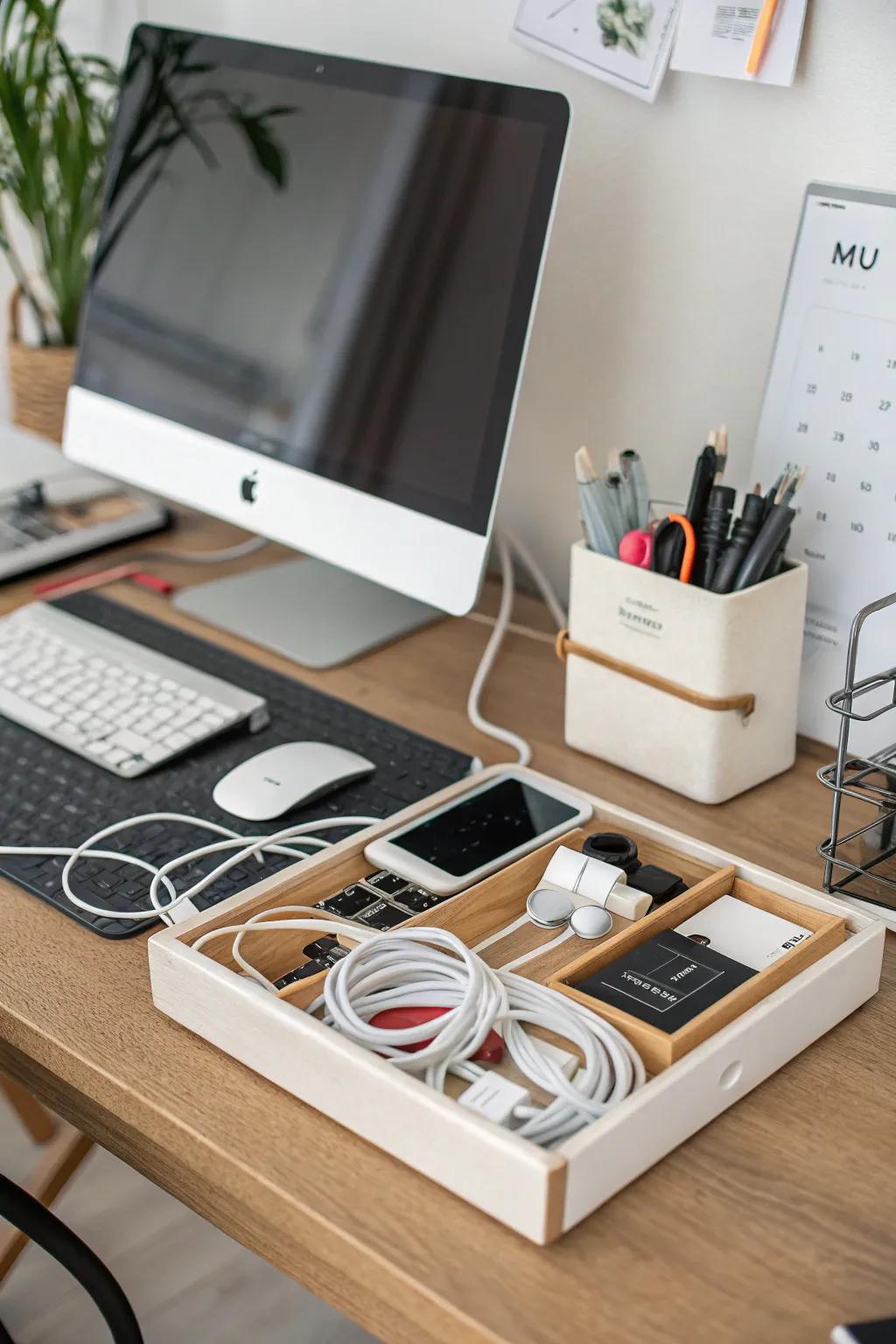 Maintain a sleek look by hiding unsightly cables.
