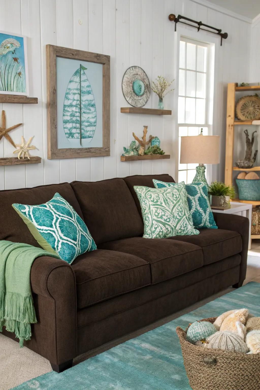 Coastal shades bring a fresh and airy sensation to your area.