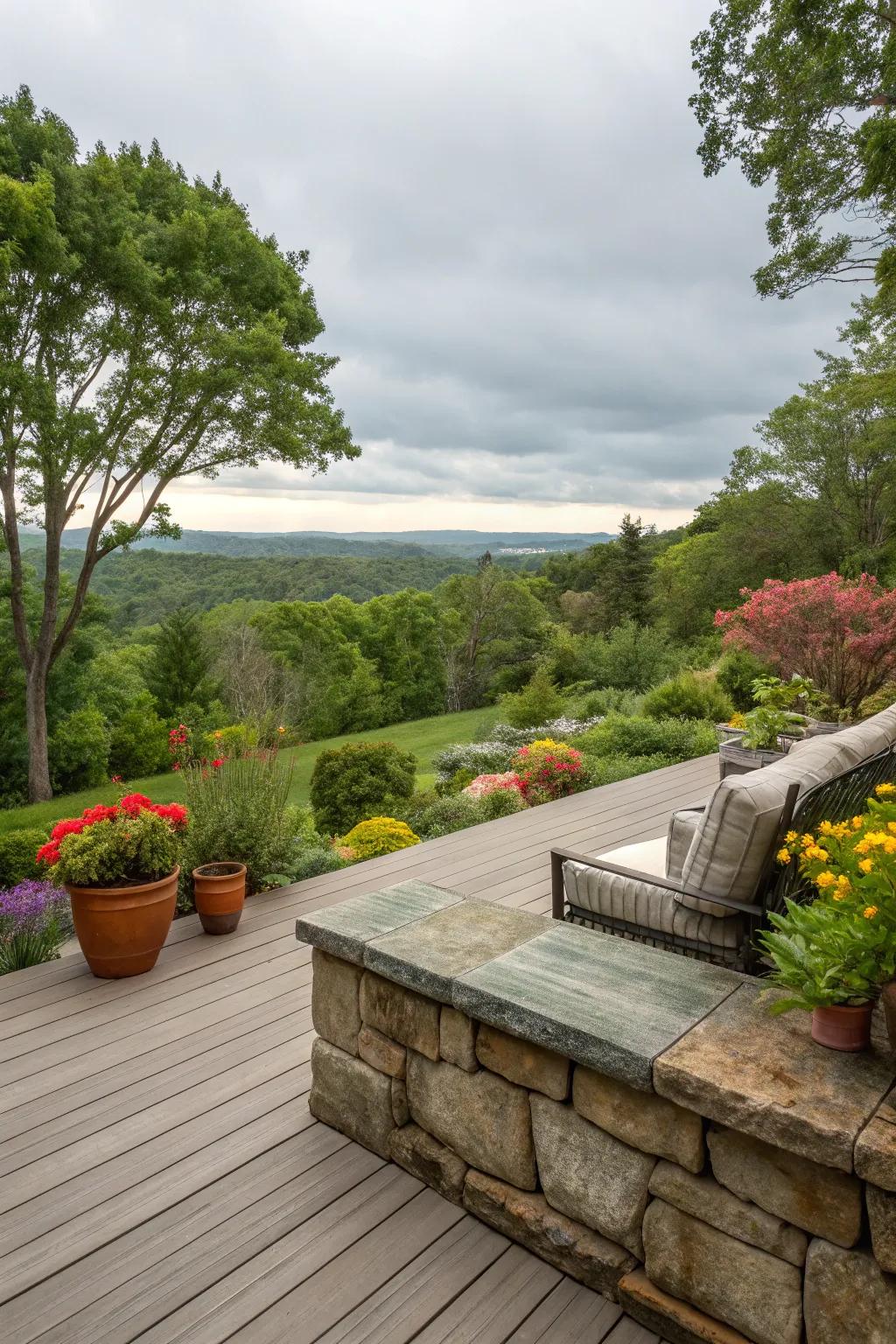 Stone fascia combines sophistication with inherent beauty.