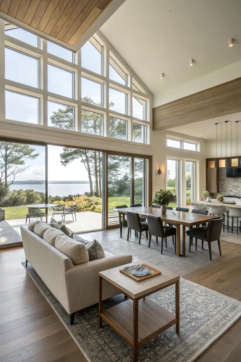 Open spaces enhance light and create a seamless flow.