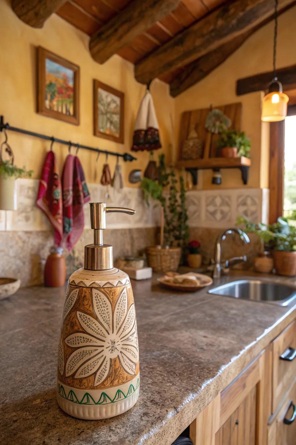 Handcrafted ceramics dispensers are distinctive and personal.