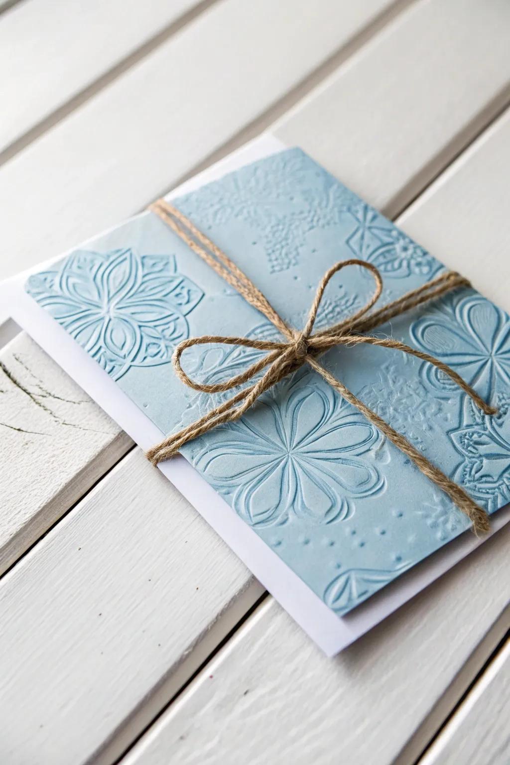 Elegant simplicity in shades of blue - artisan your own minimalist birthday greeting.