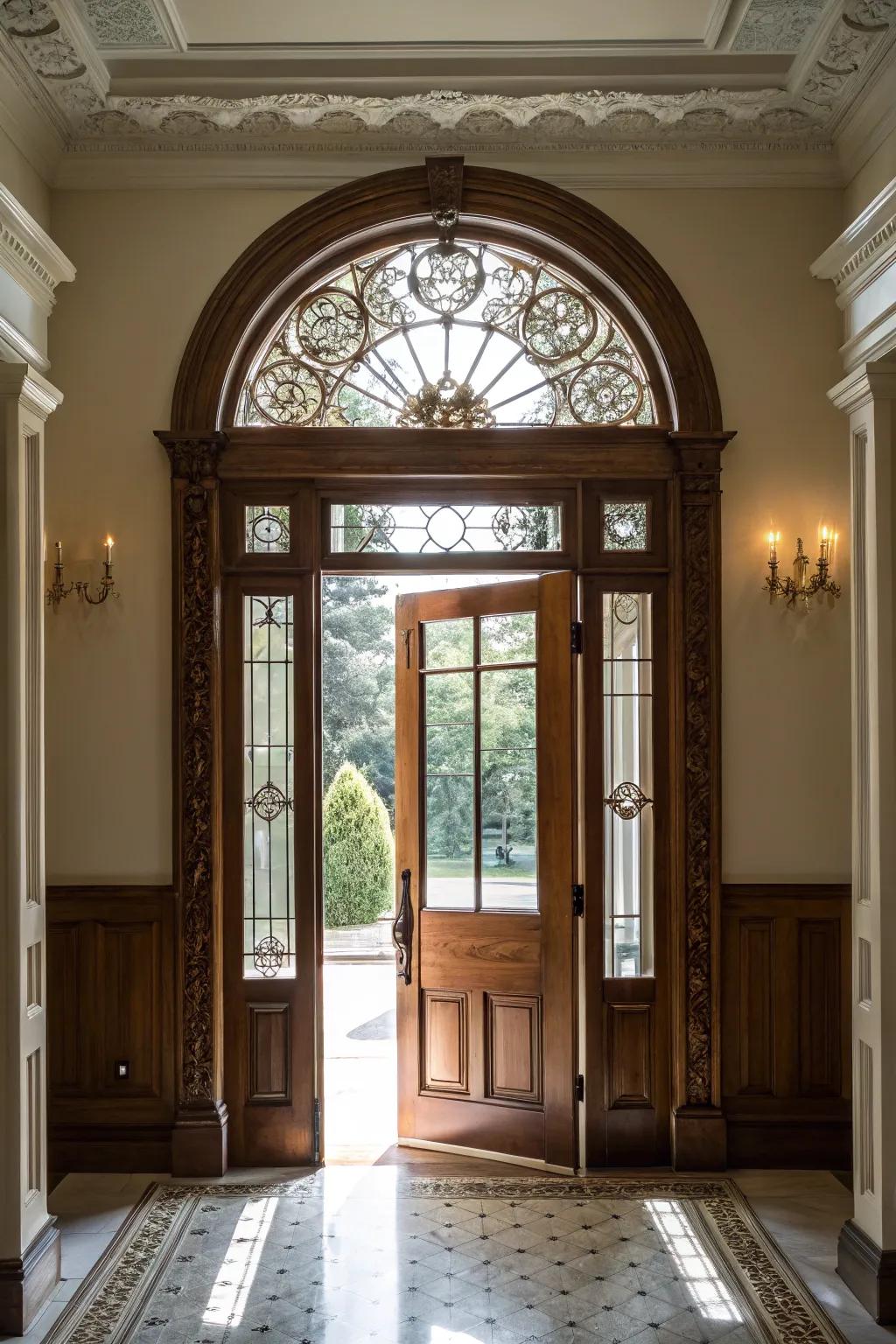 Perk up your entryway with the addition of a transom window.