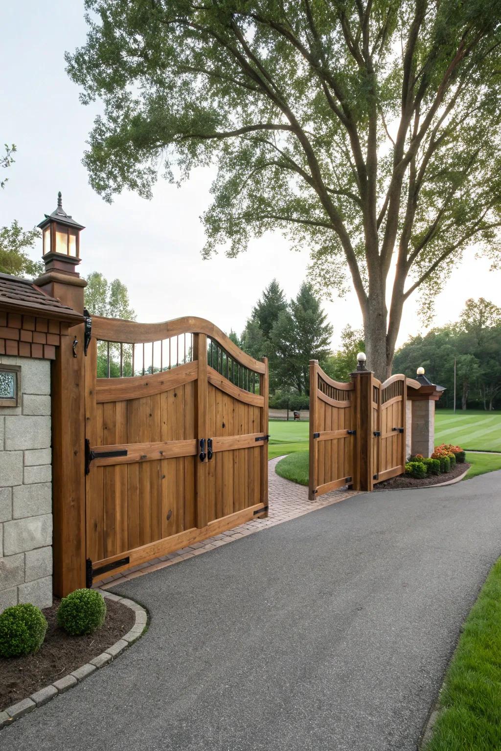 An impressive access entrance offers both security and curb appeal.