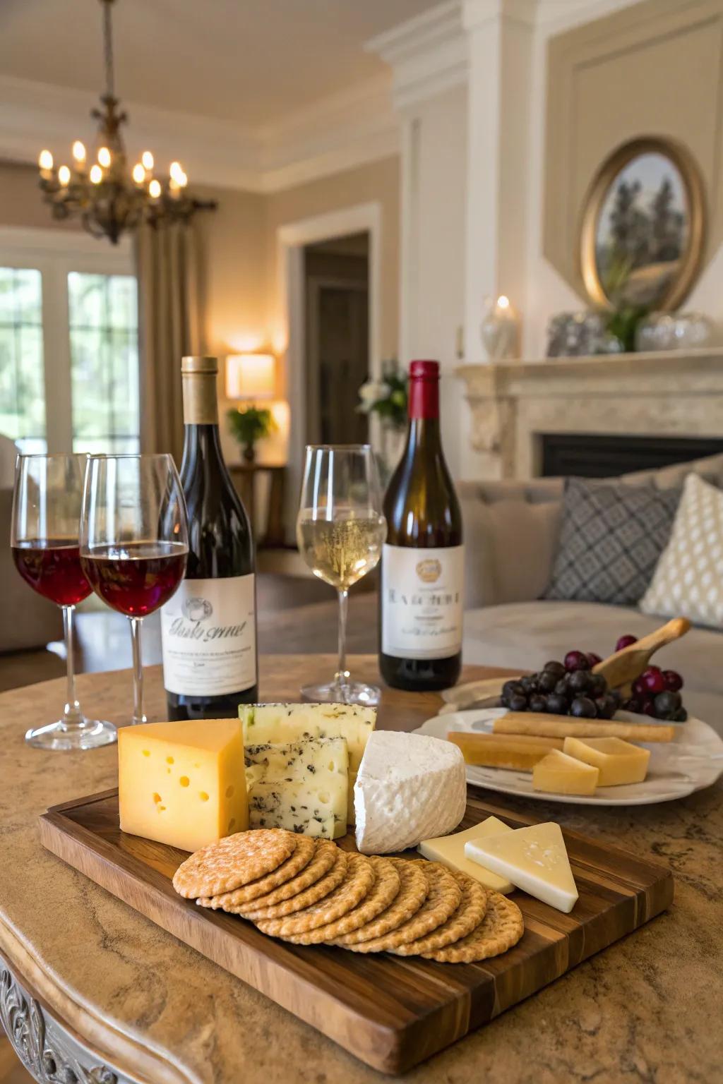 A traditional wine station that adds a touch of elegance.