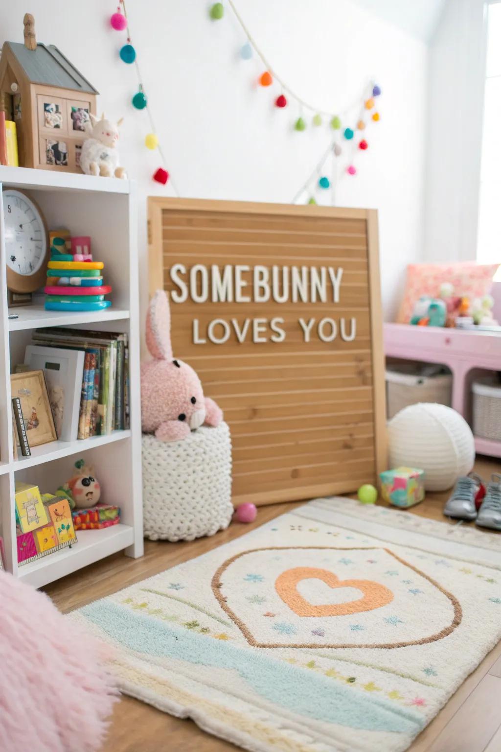 A sweet and comforting saying for children.