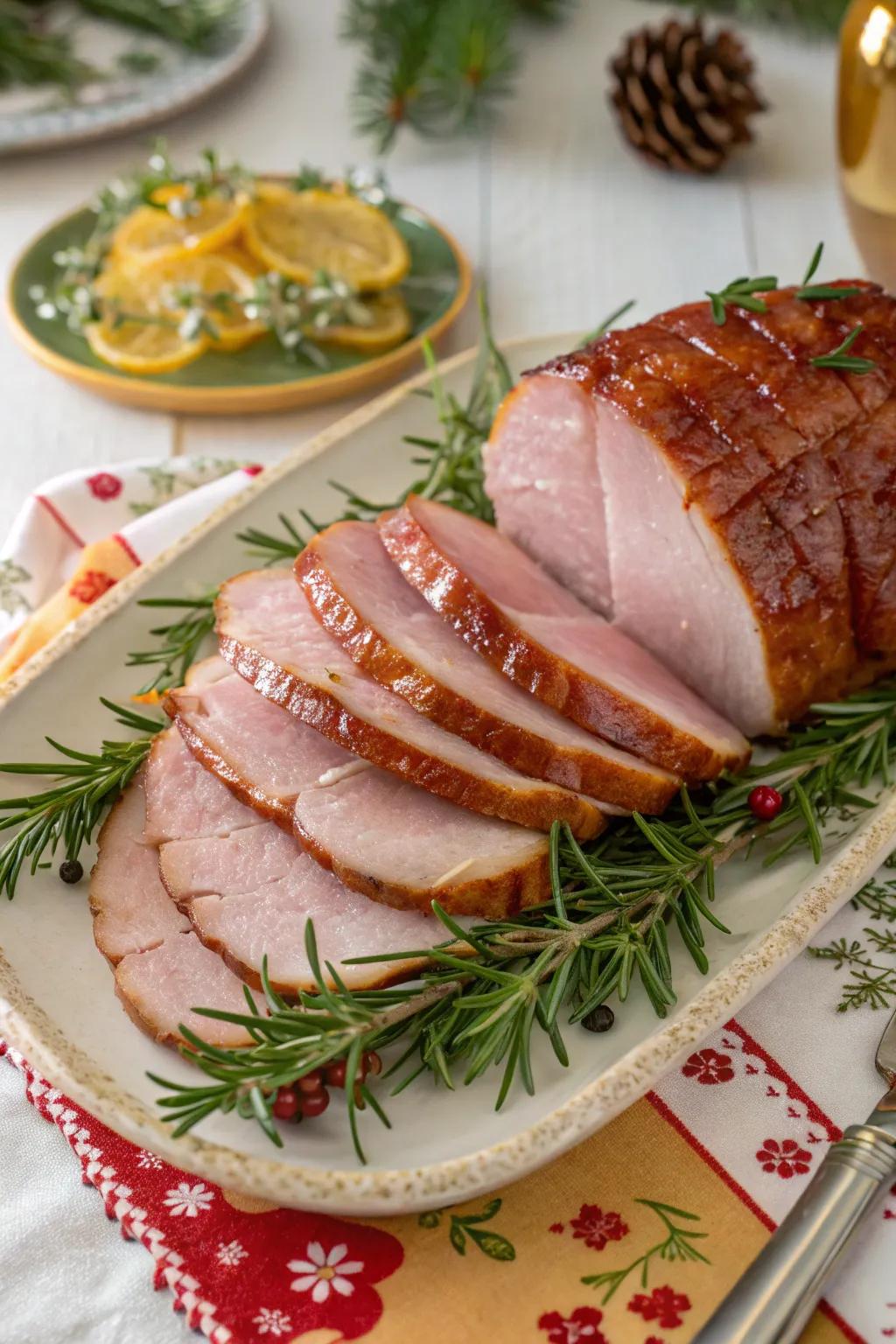 Candied pork pieces, a savory centerpiece for your Easter brunch.