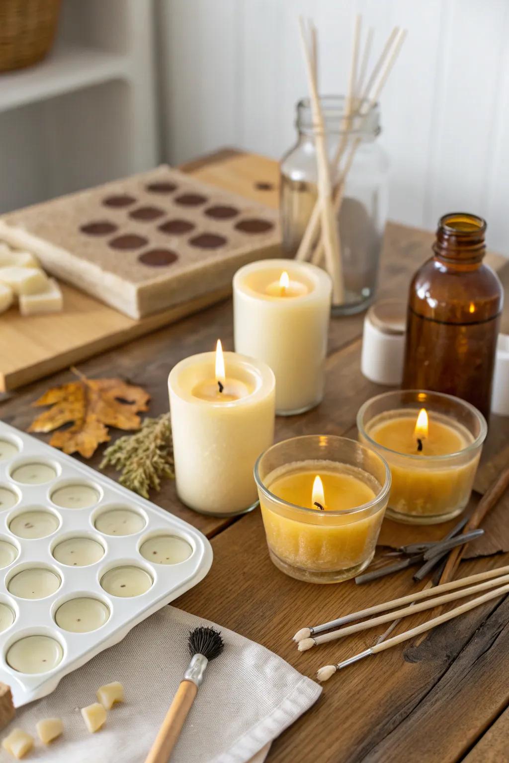 DIY candle making birthday party.