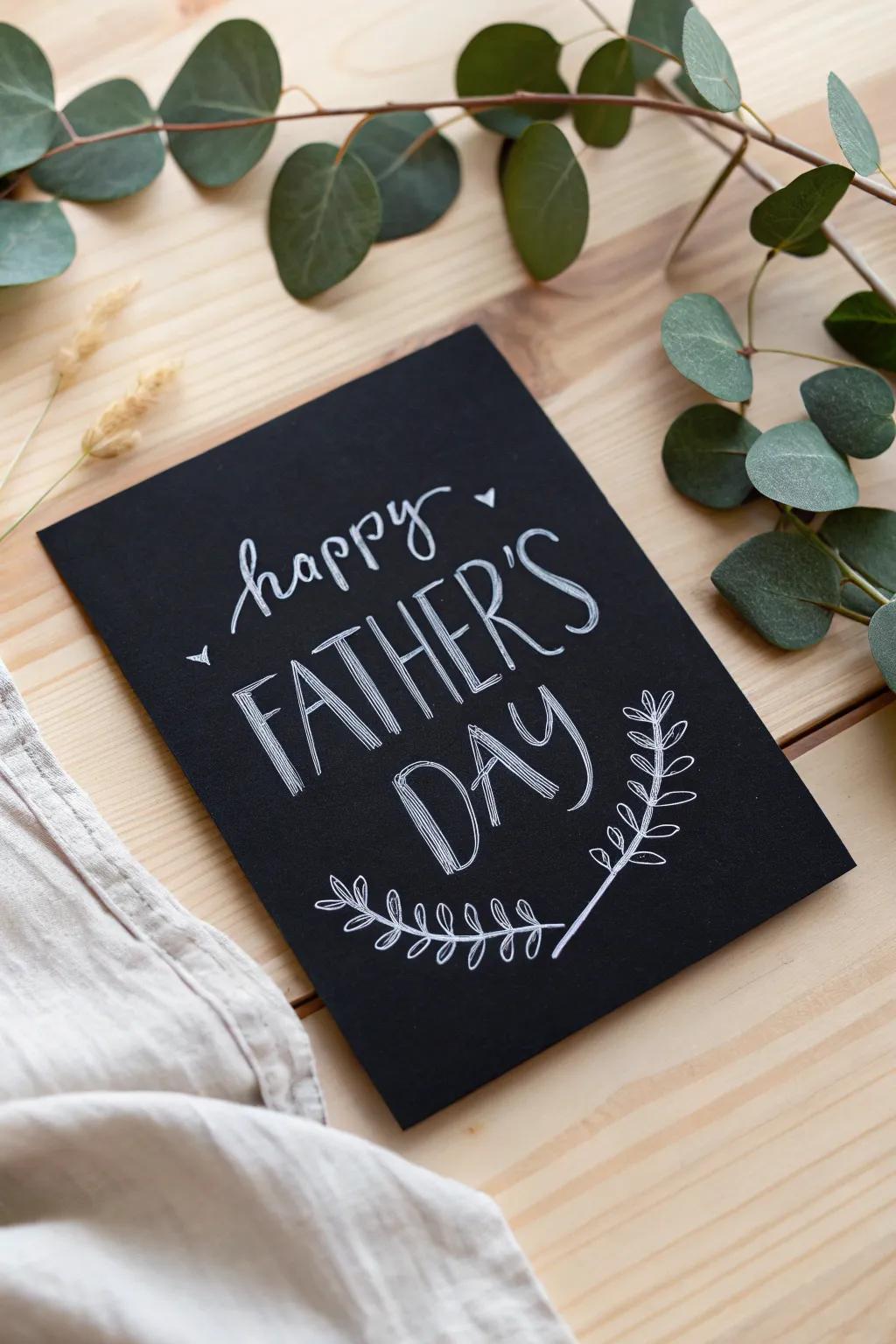 Design a sincere message using a minimalist touch: the ideal Father's Day card concept.