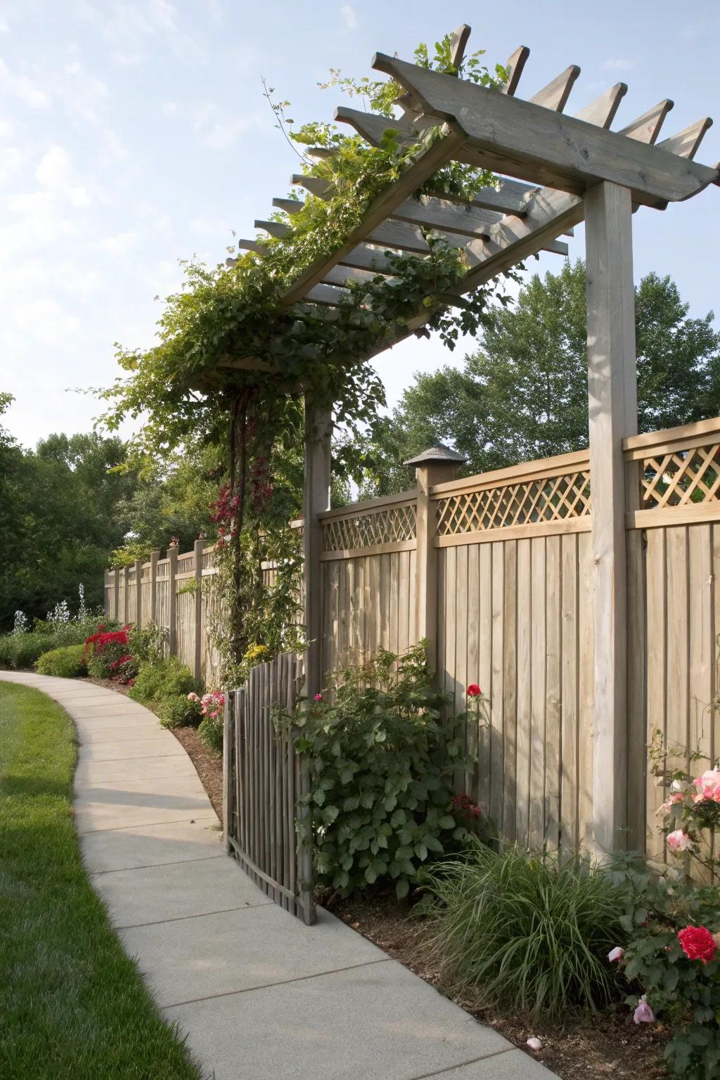Pergola toppers deliver shade and a touch of architecture.