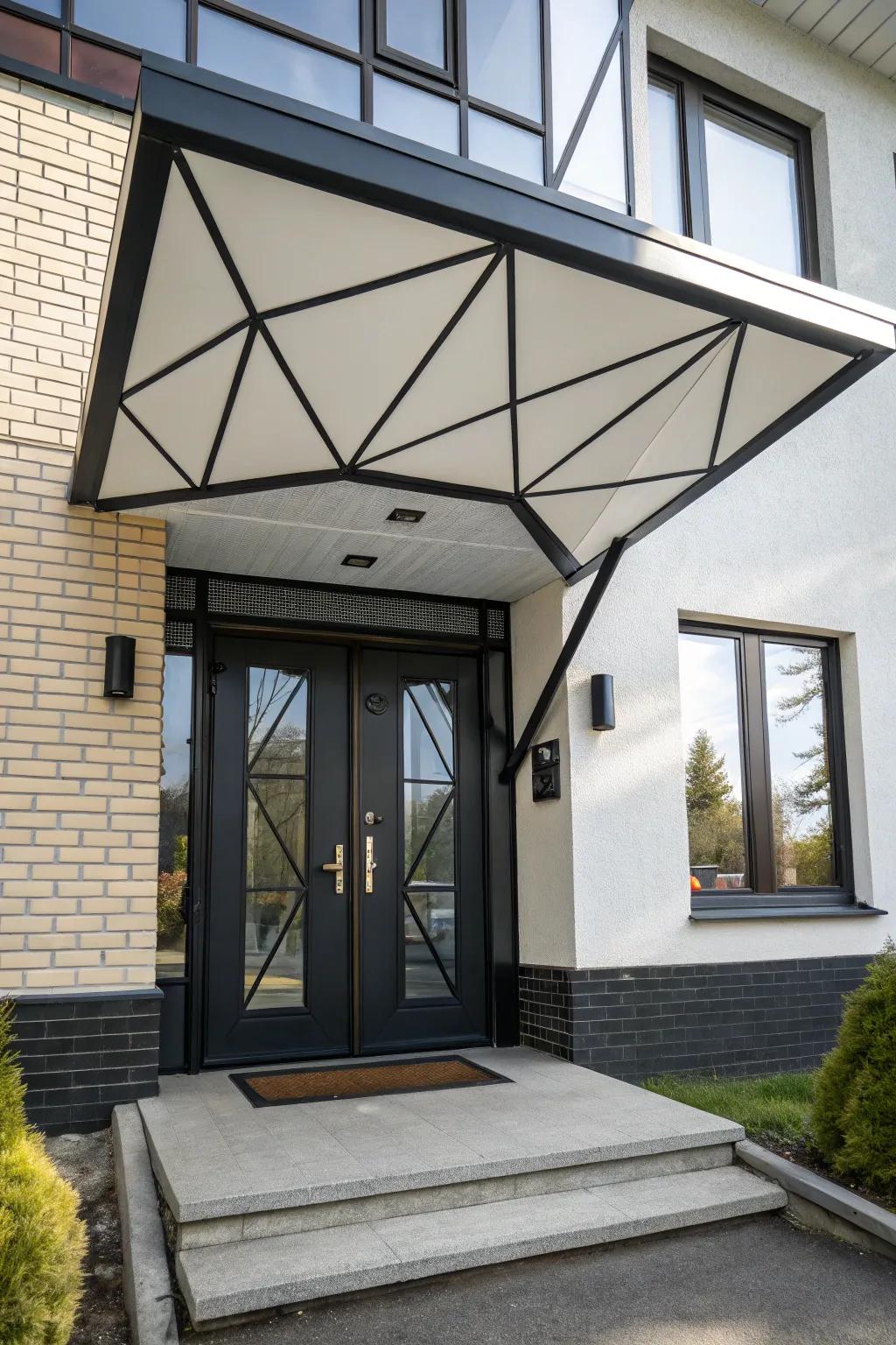 Geometric overhangs create powerful statements.