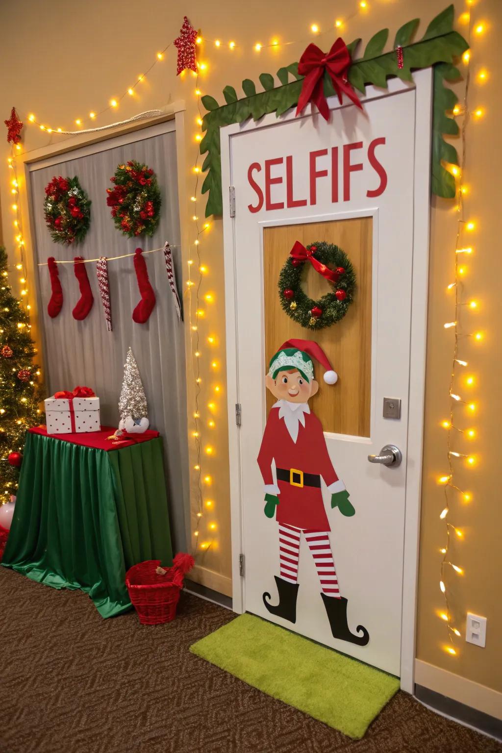 Immerse yourself in the holiday essence through a Pixie Snapshot nook directly at your doorway.