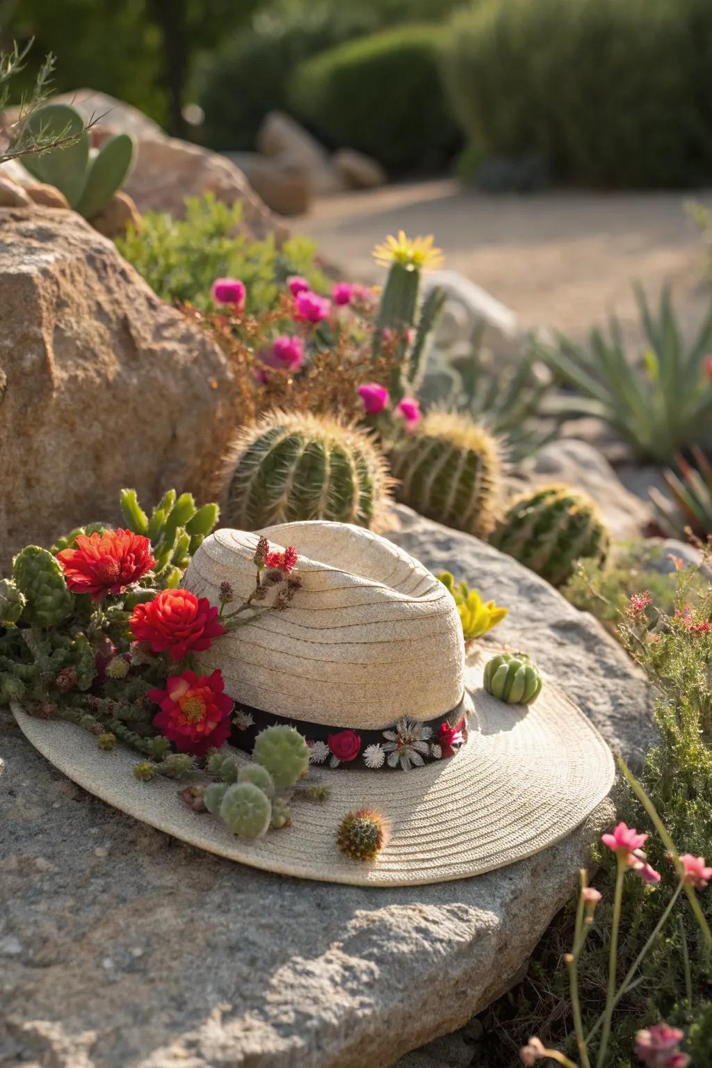 Desert splendor hat with southwestern flair.