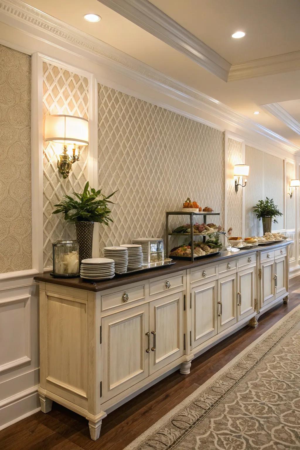 Introduce sophistication through the use of fluted paneling.