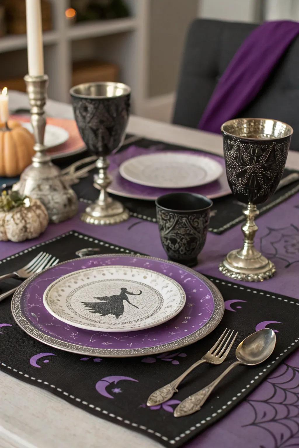 Witch-themed tableware appends a spellbinding accent to feasts
