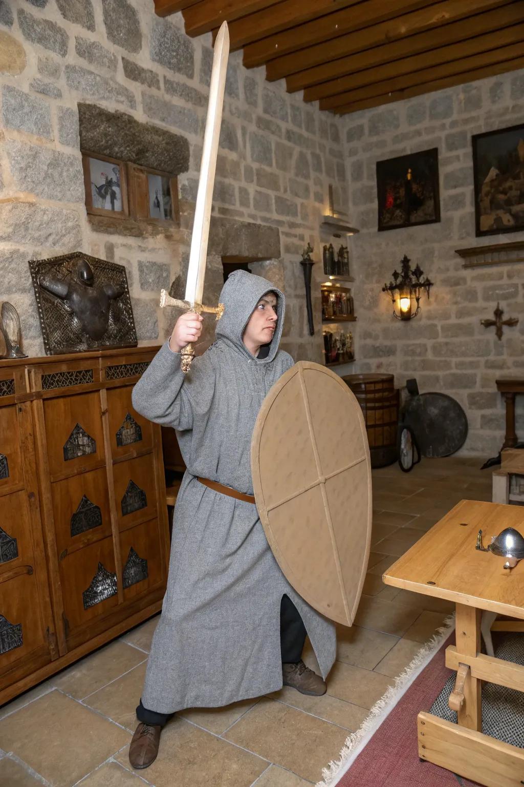 A Middle Ages horseman robe injects a heroic vibe into Halloween.