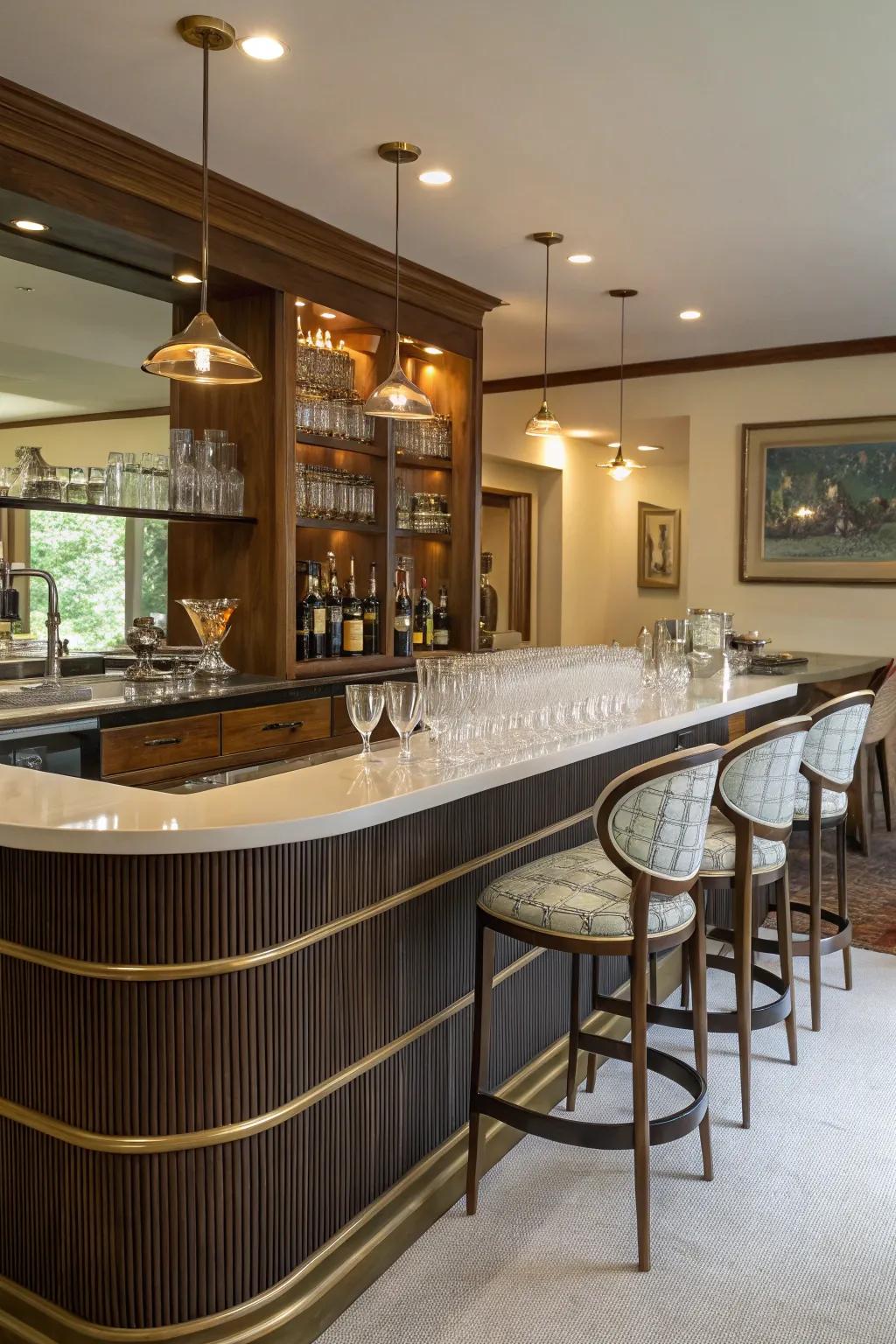 Mid-century simplicity delivers style to your bar.