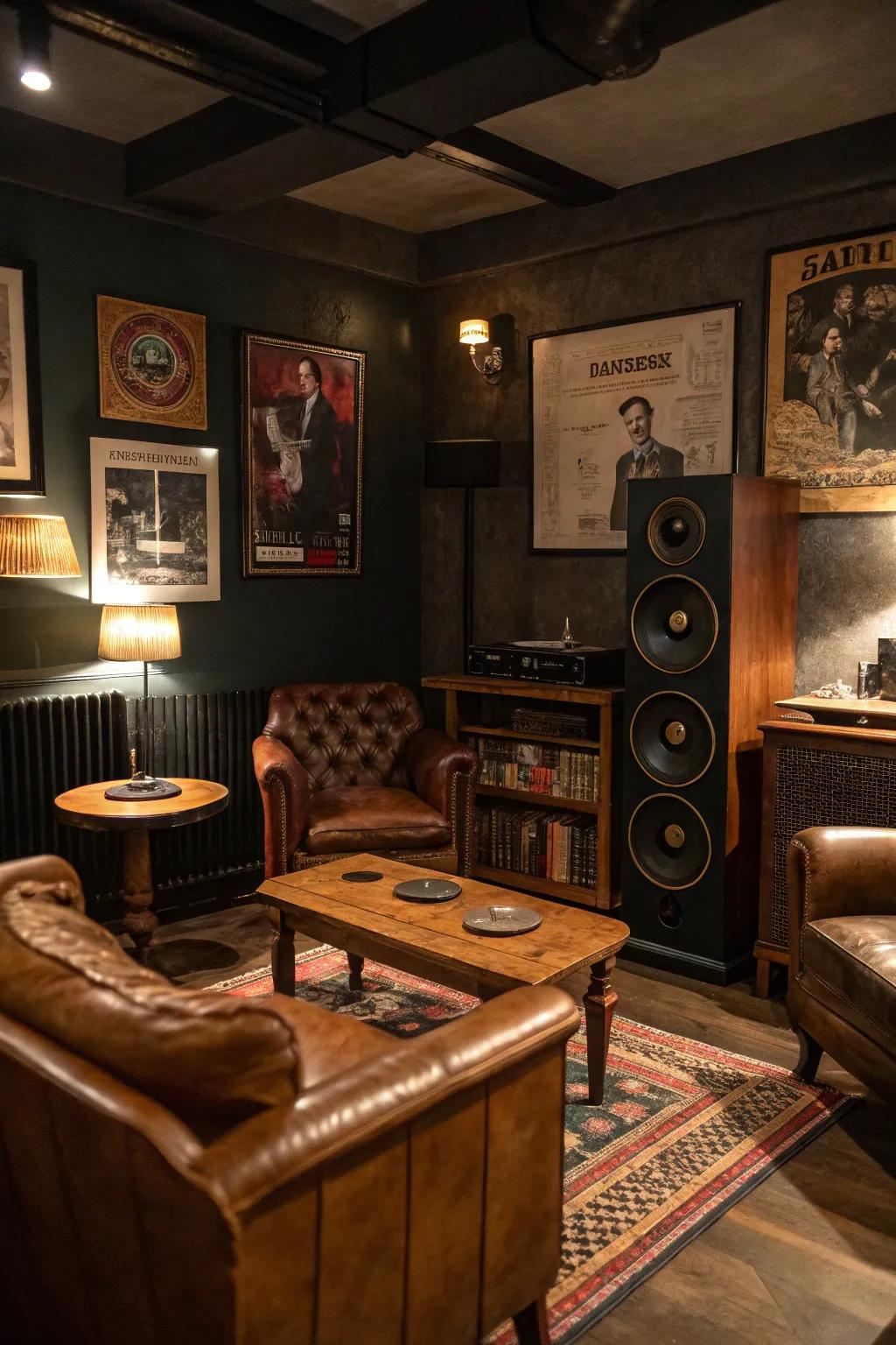 A hidden audio setup ensures the ideal musical atmosphere.