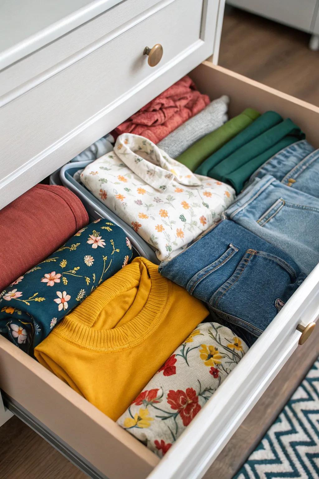 A seasonal drawer exchange to ensure solely the most pertinent pieces stay accessible.