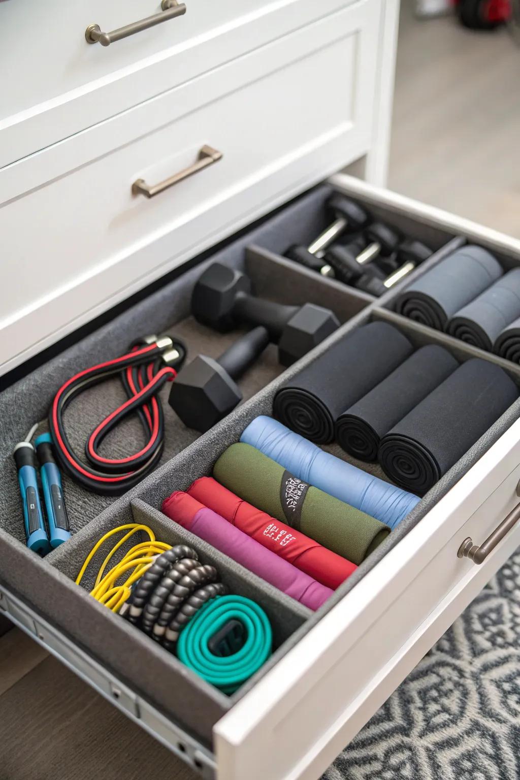 Coordinated workout sets ready for action.