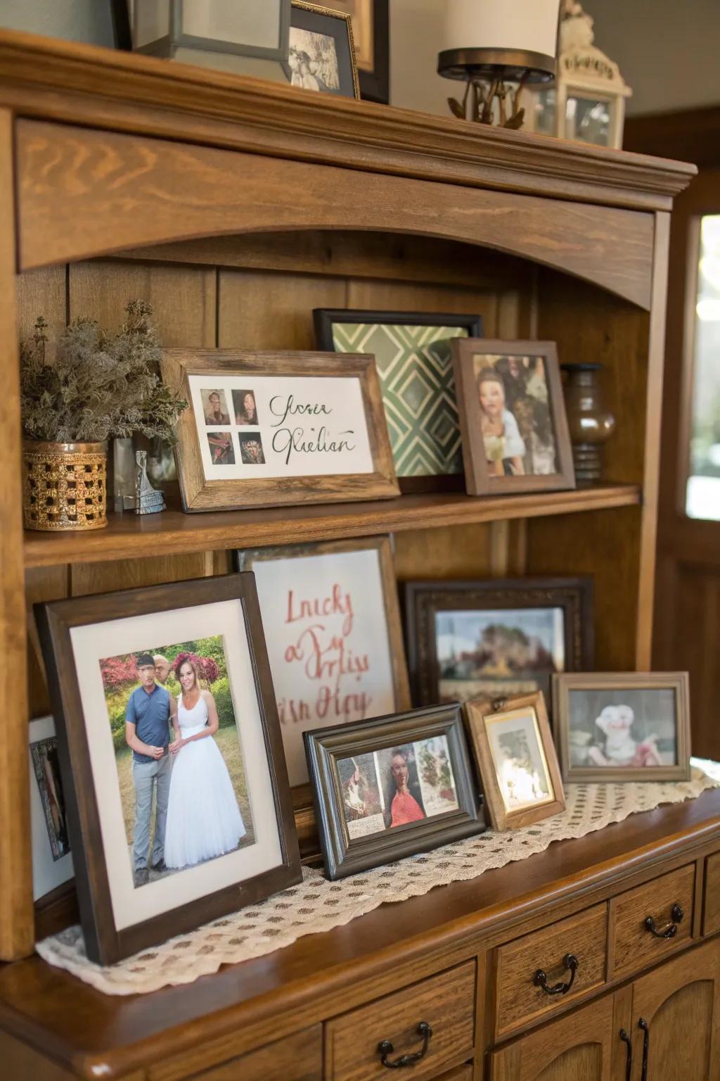 With family portraits and artwork, you can personalize your space.