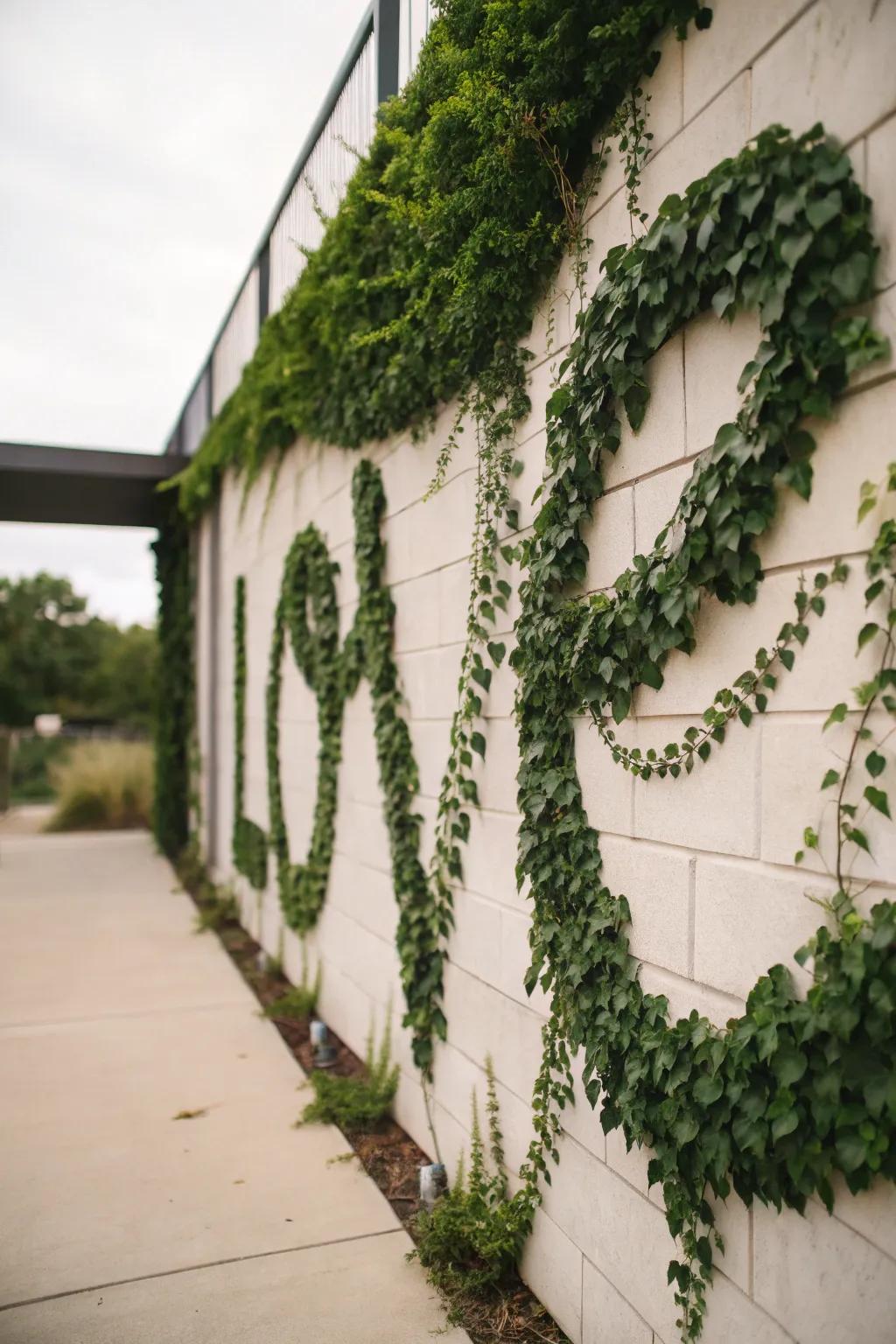 Craft natural art with emerald vines wall shows.