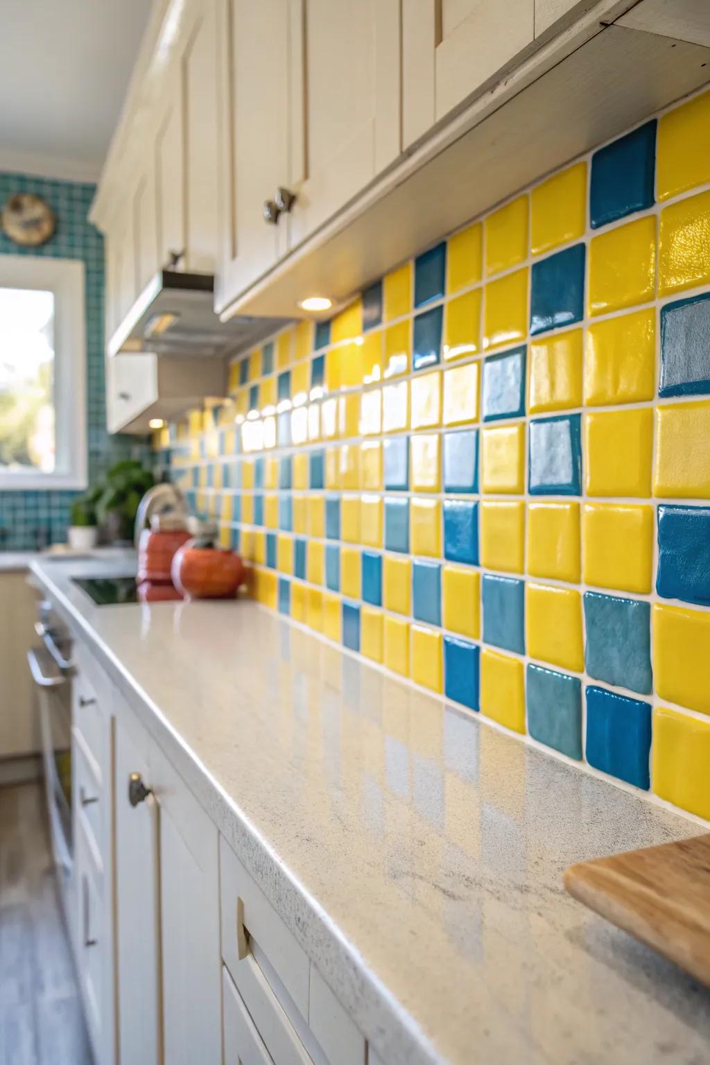 Your kitchen space may be energized and uplifted by bright colors.
