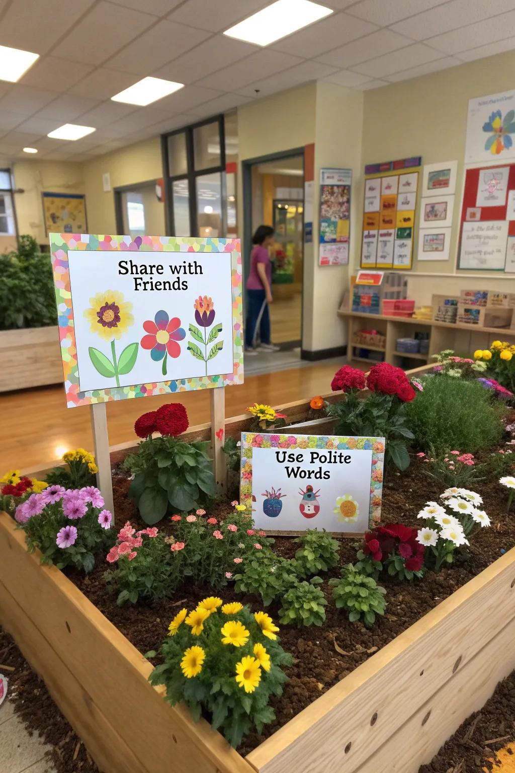 Cultivate a patch of kindness with this manners-themed board.