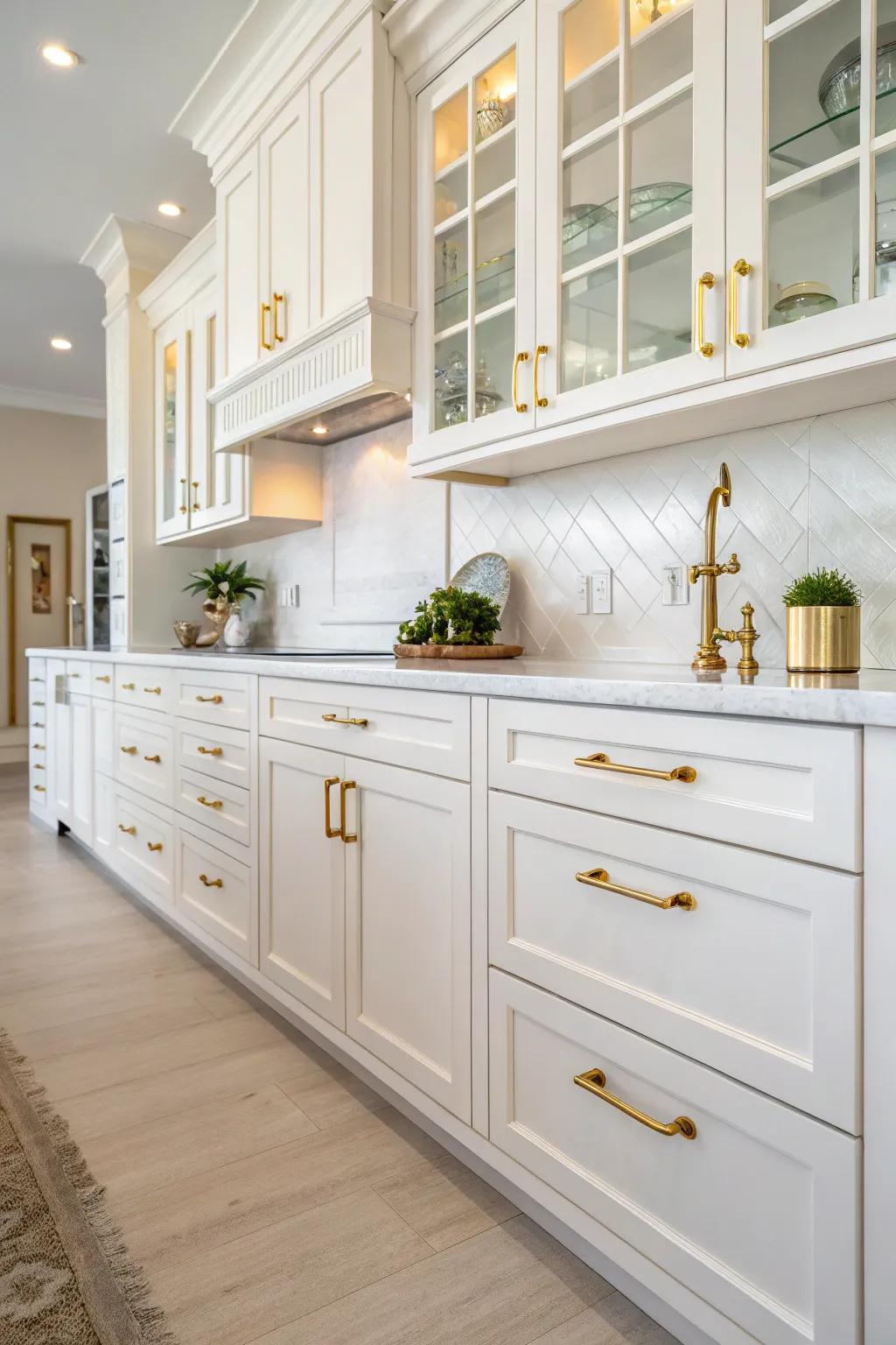 Elegant ebony-accented fittings that elevate the kitchen's luxury.