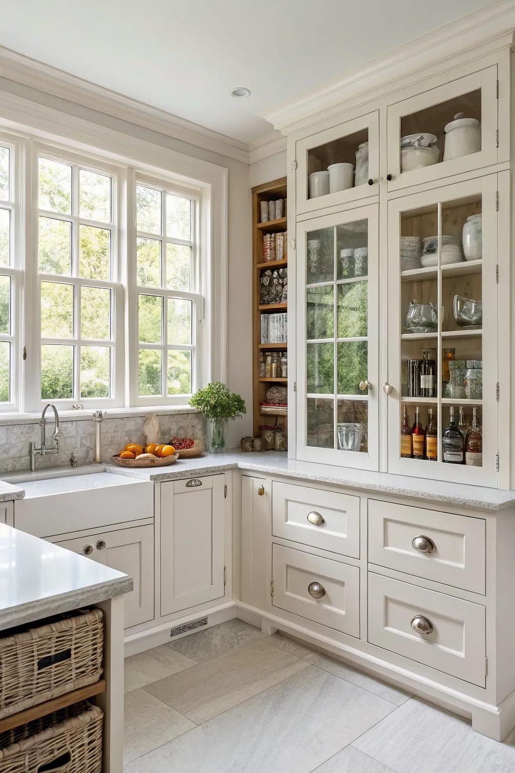 Dedicated storage helps maintain a clutter-free cooking area.