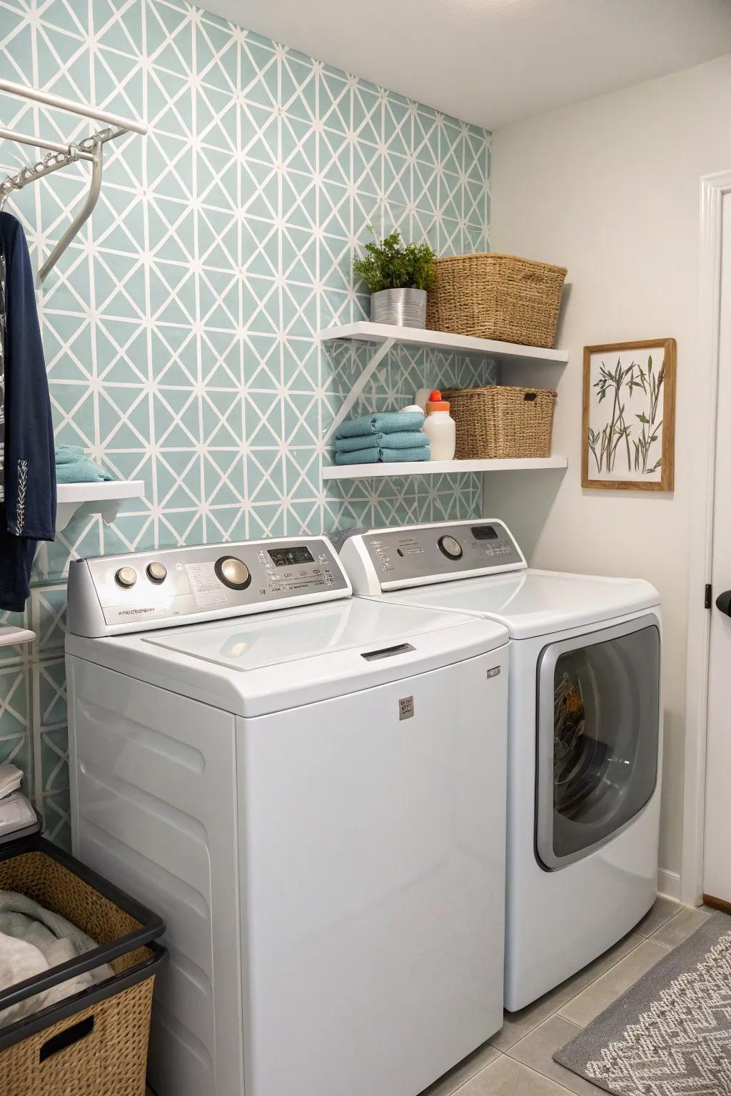 Adhesive wallpaper offers a quick decor update for tenants.