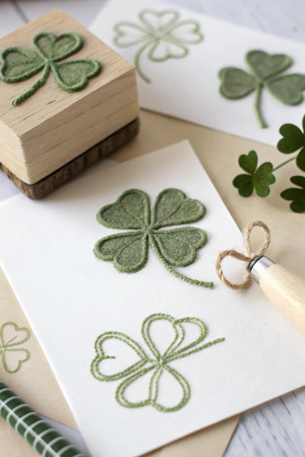 Design your luck with these wonderful shamrock stamps!