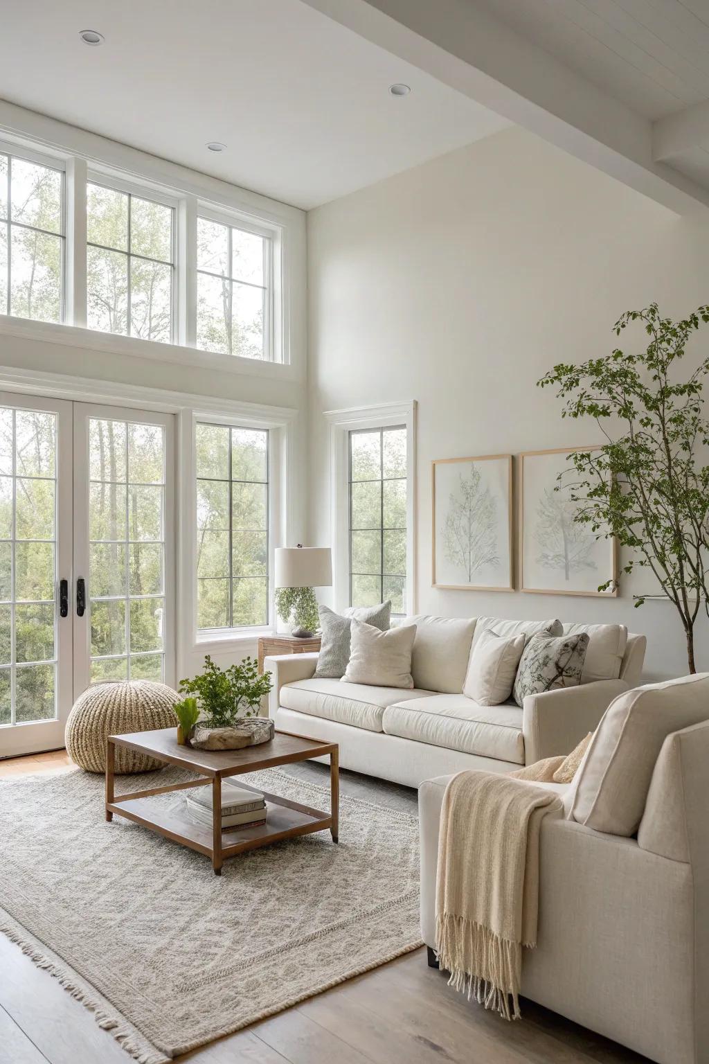 A simple design for a serene living area.