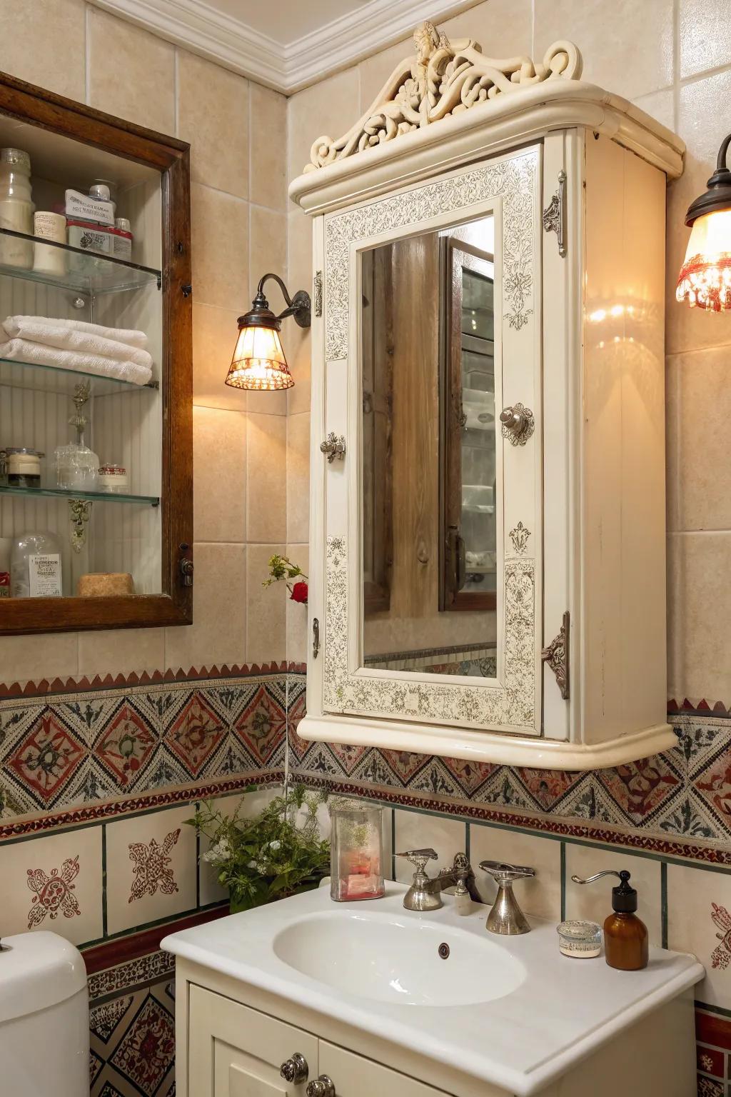 Retro cabinets infuse your space with timeless charm.