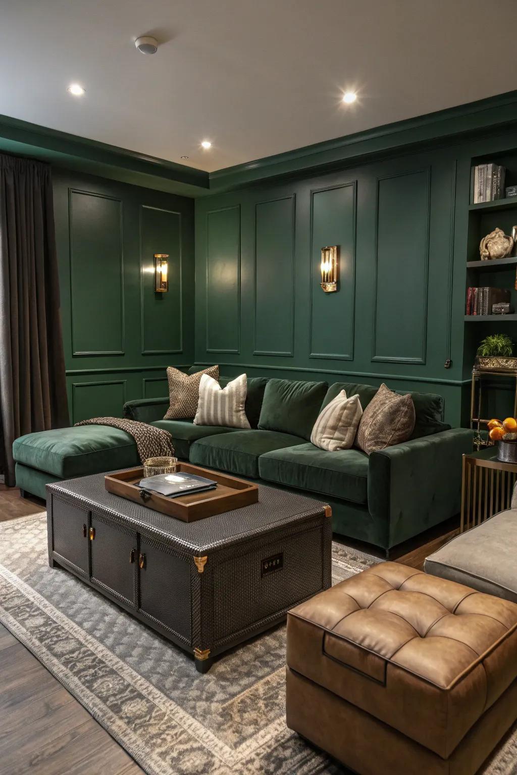 Versatile furnishings enhance the practicality of a contemporary living space.