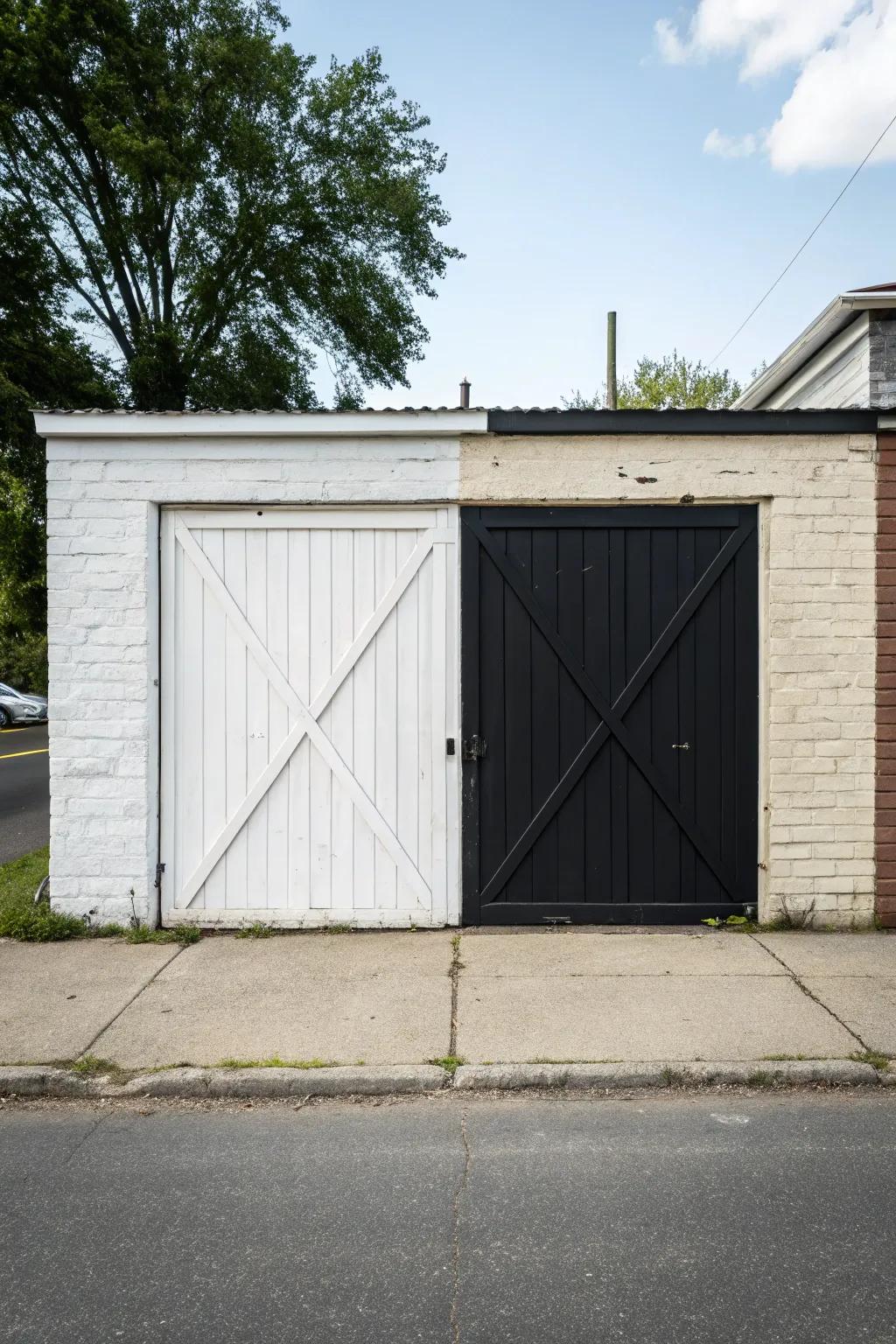 Dual-tone designs enhance depth and range to garage entryways.