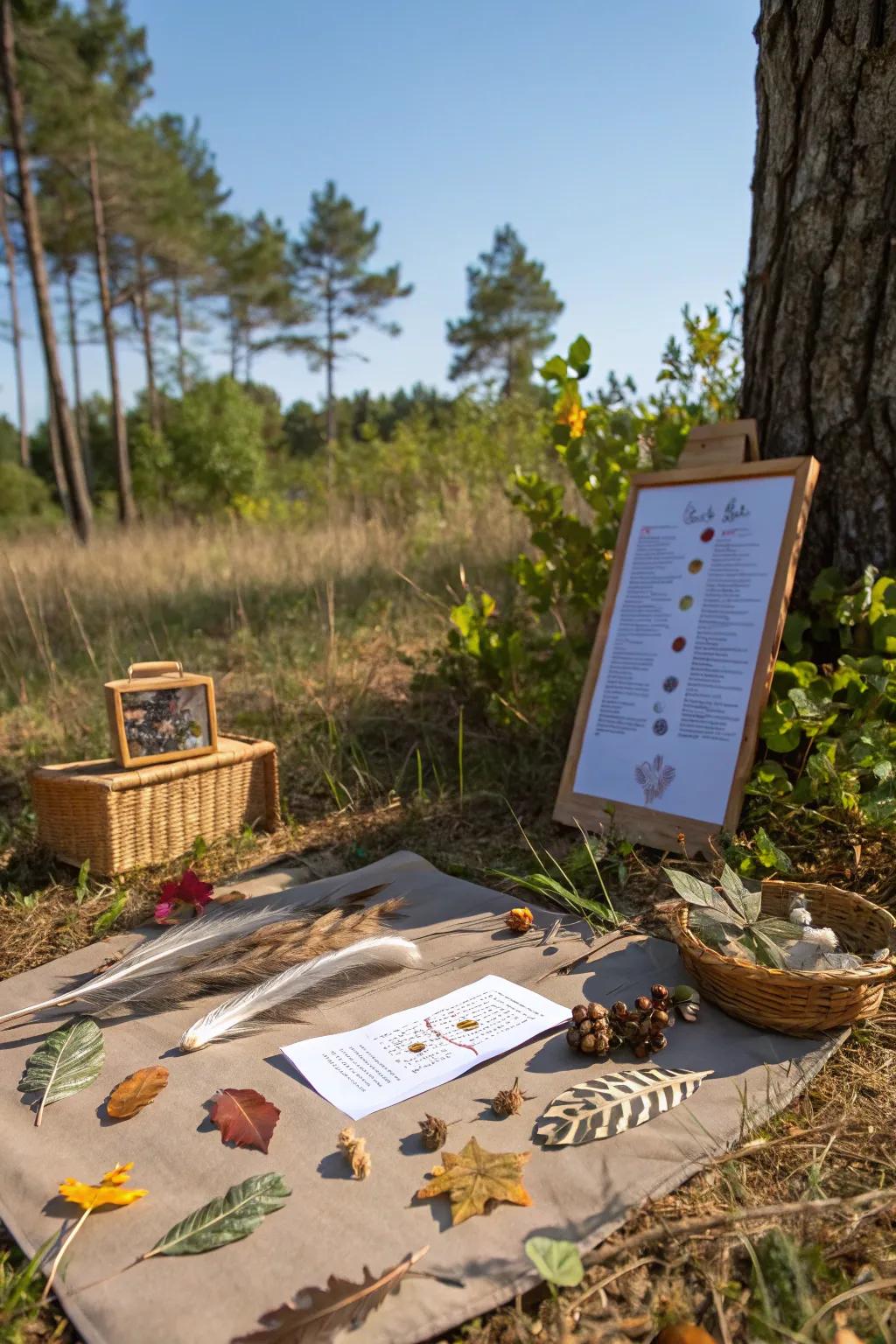 A fun treasure hunt in nature.