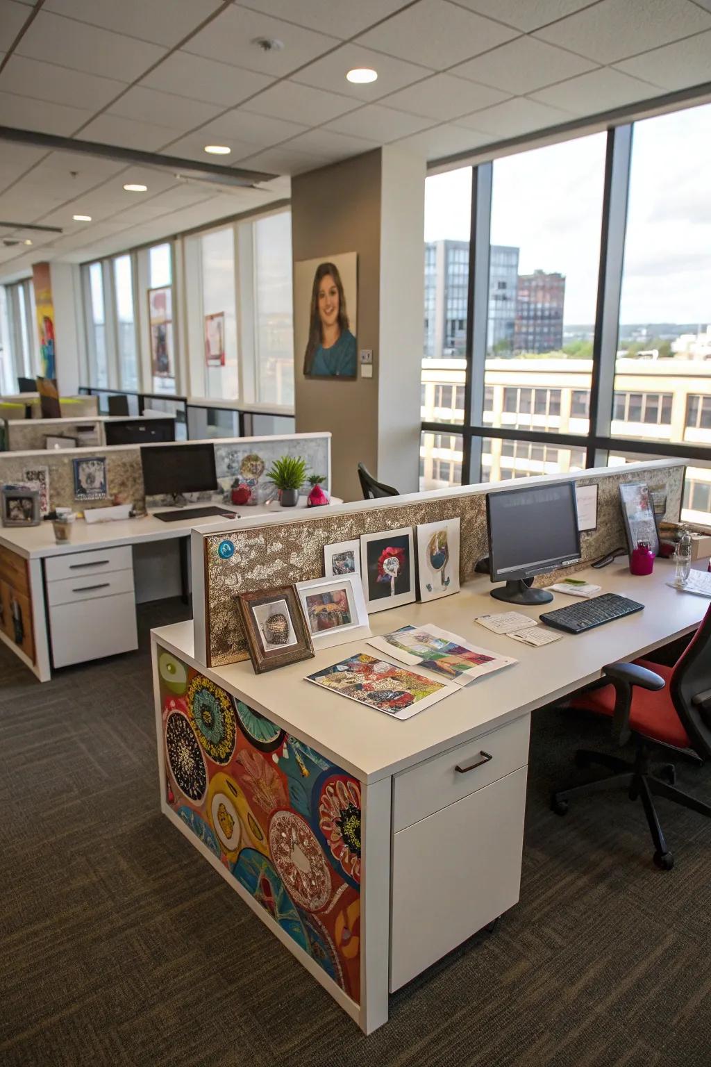 Personal accents make the office distinctly yours.