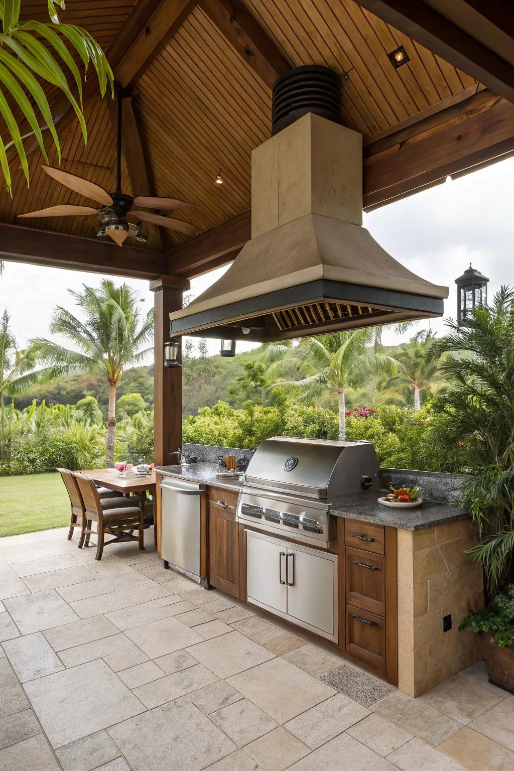 Island-style hoods create a central focal point.