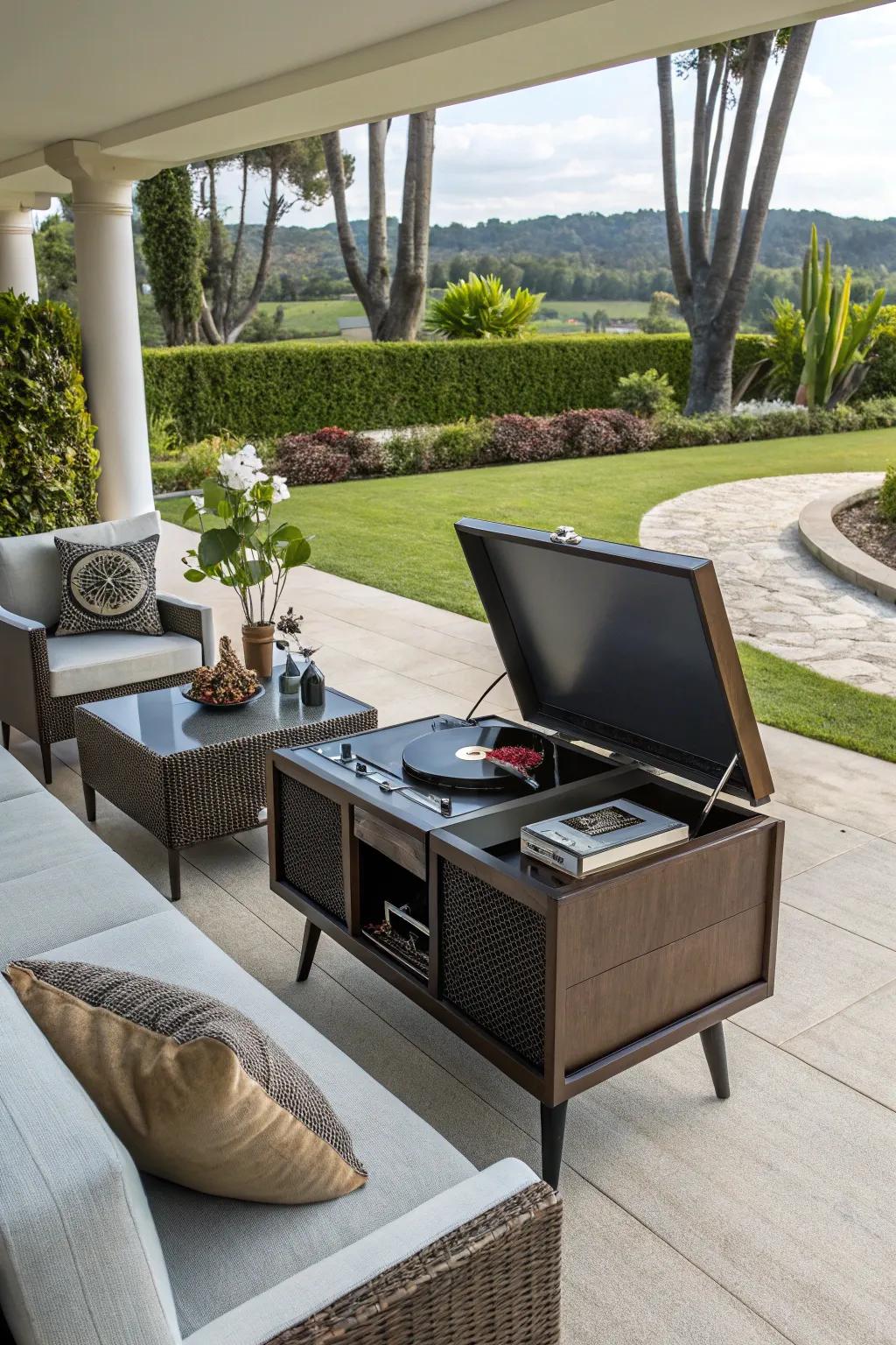 Transformable designs offer useful and space-saving solutions for outdoor zones.
