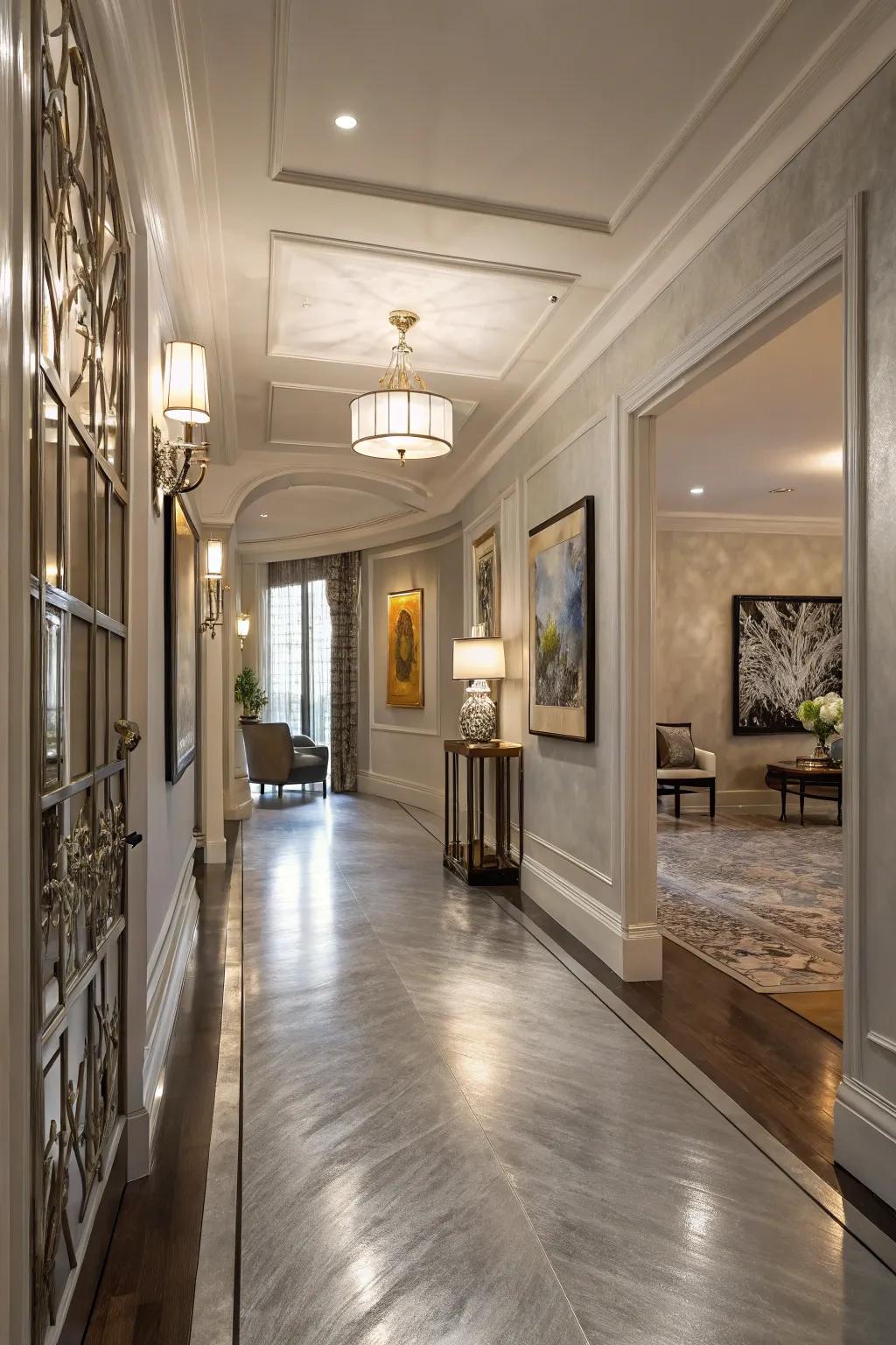 Metallic finishes introduce opulence and refinement.