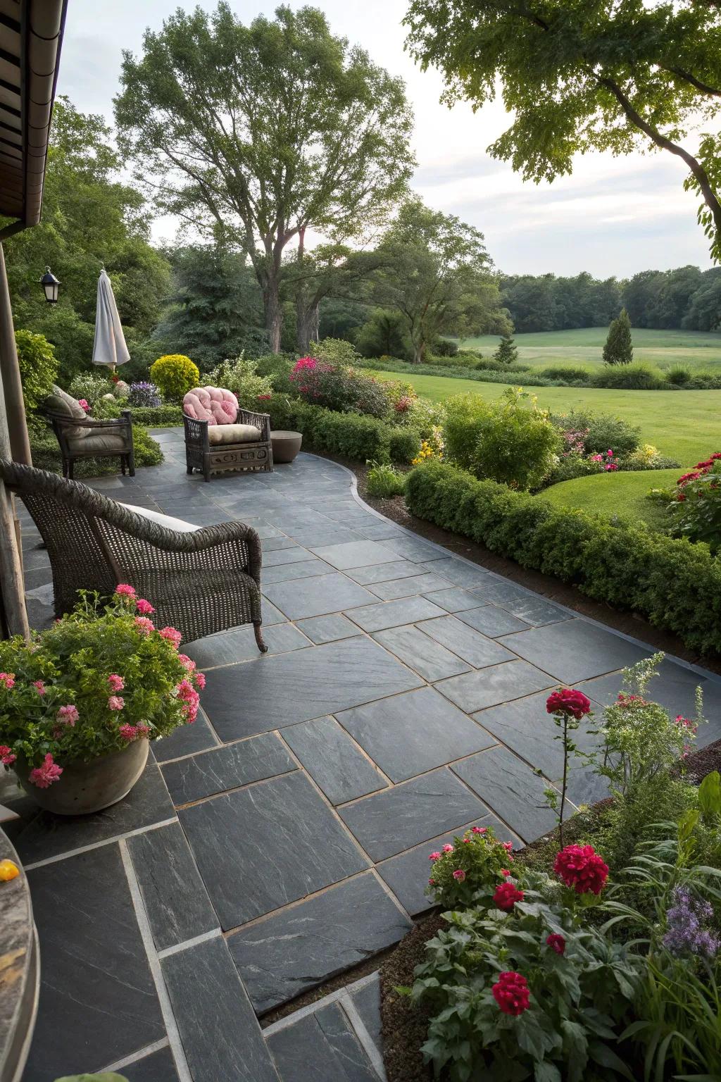 Make a bold statement with slate squares.