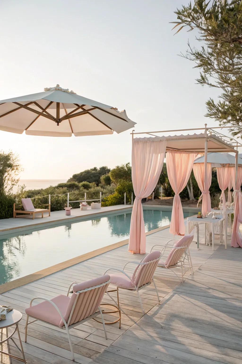 Pastels add a gentle, stylish touch.