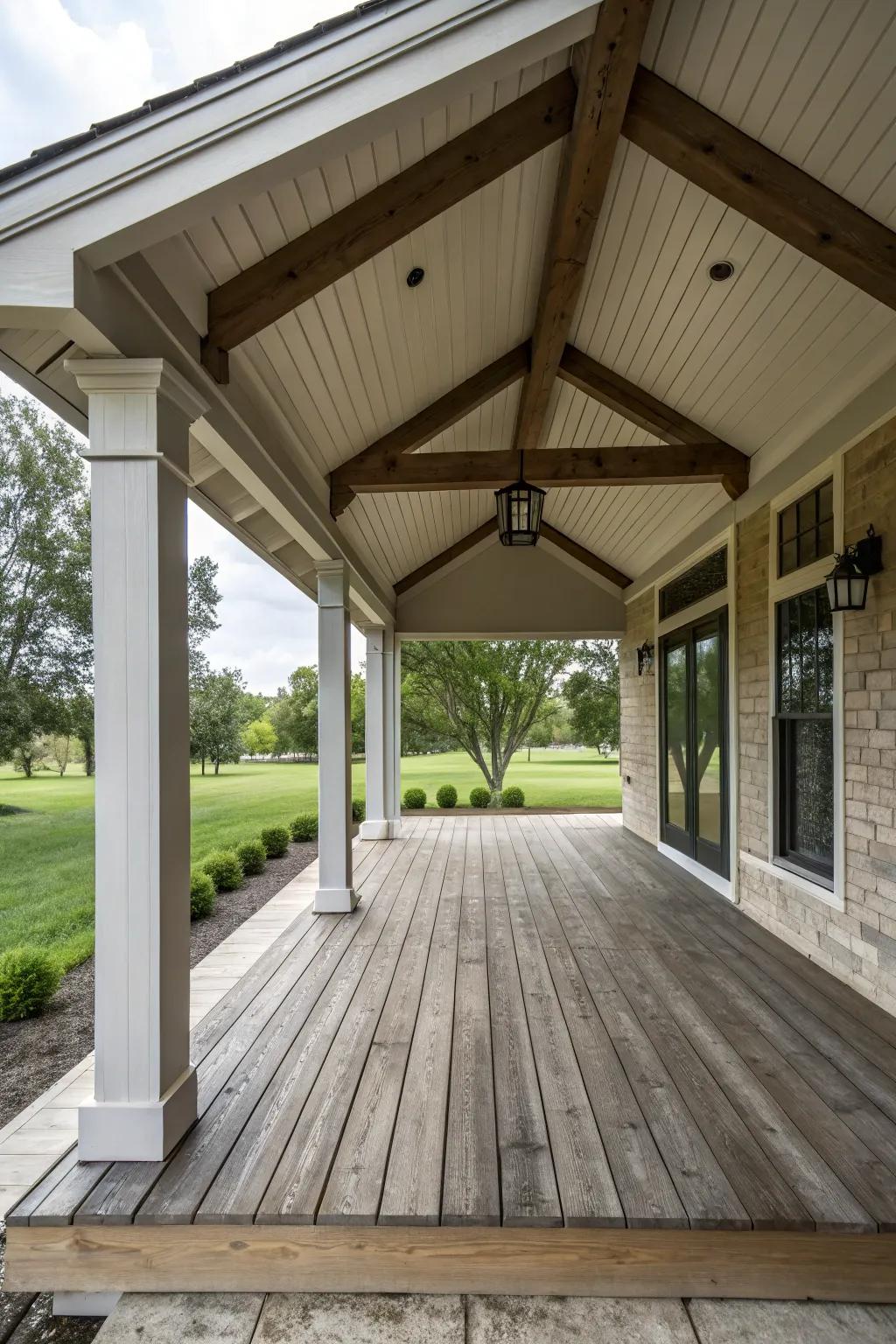 Strong, attractive sloping roof design.