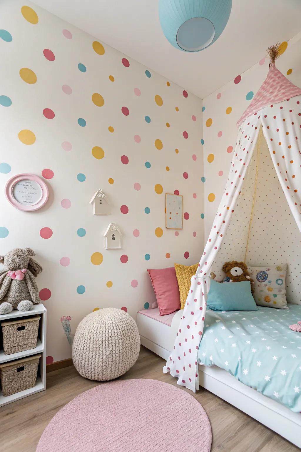 Dotted patterns usher a spirited and ageless appeal to any space.