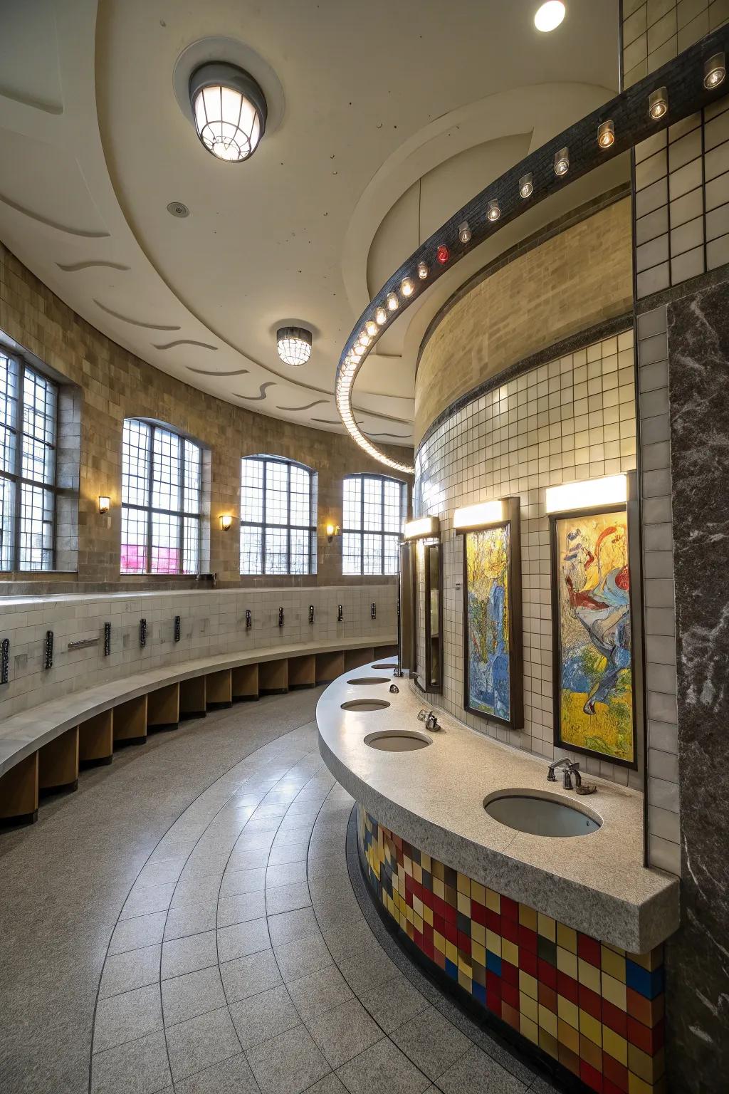 Unforeseen forms can transform the design of public restrooms.