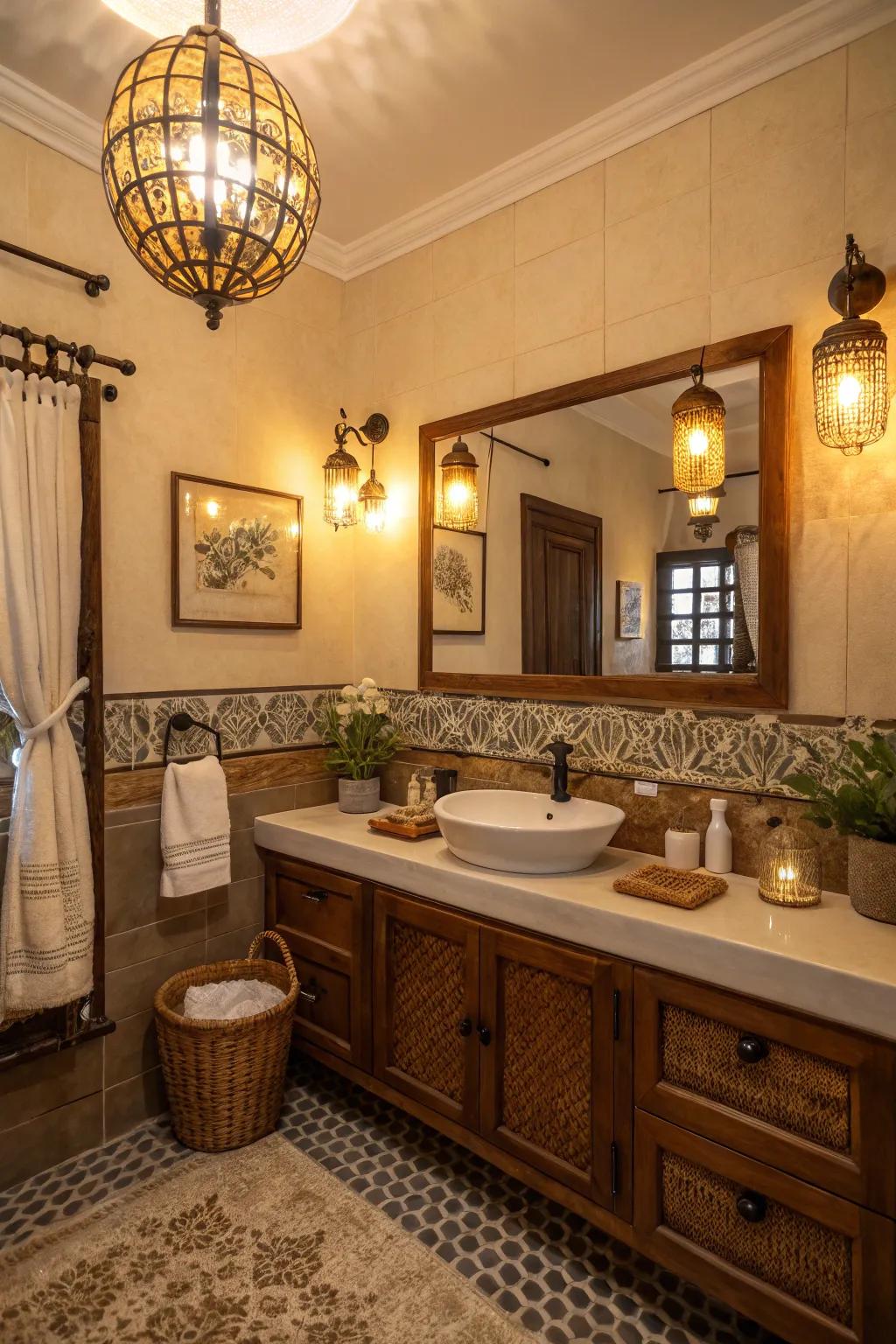 Retro illumination introduces warmth and ambiance, finalizing the vintage aesthetic.